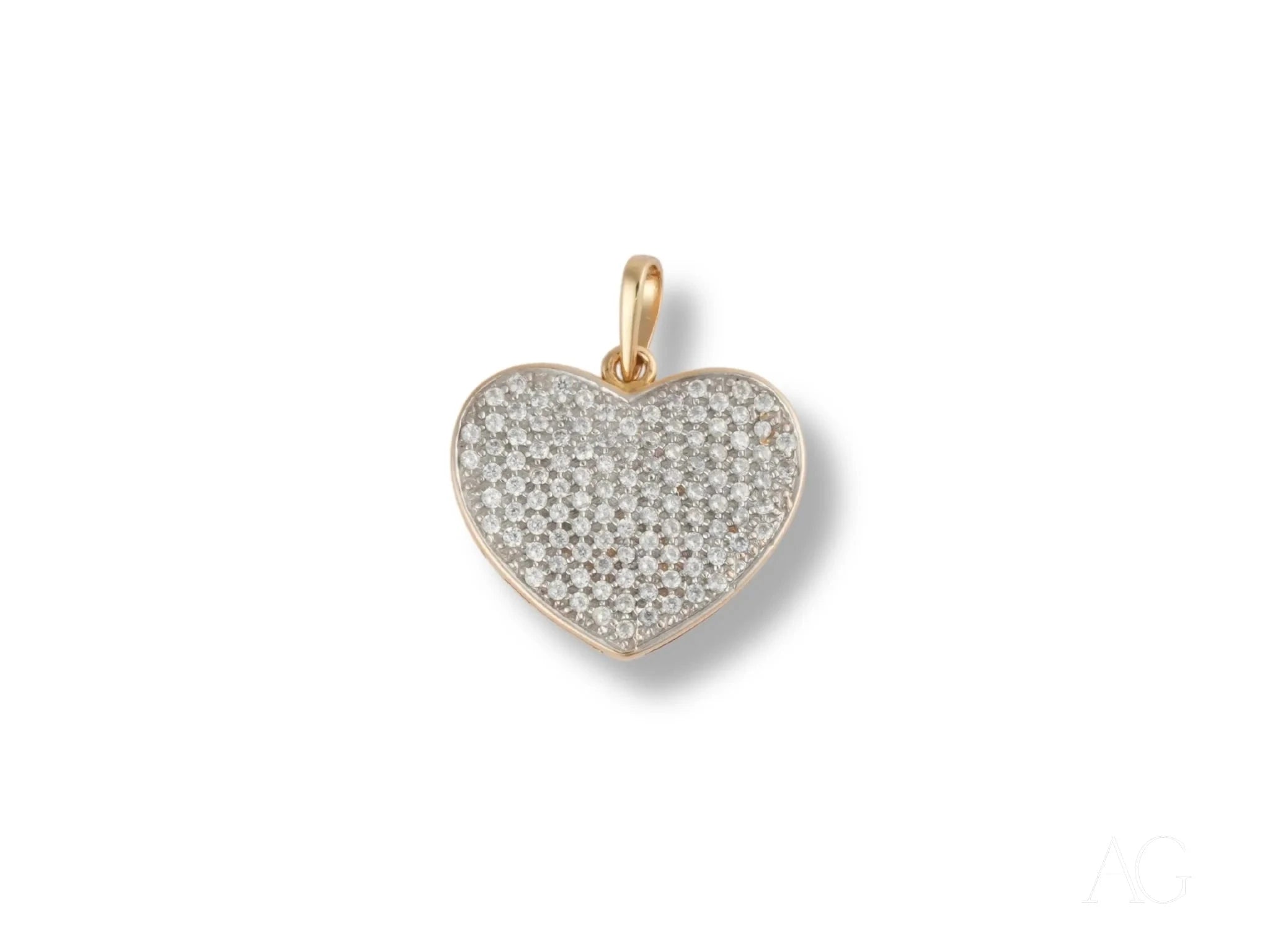 Golden Spark Heart Pendant Necklace - 14K Gold Plated Romantic Jewelry Gift for Women - Perfect for Valentine's Day, Anniversary & Special Occasions