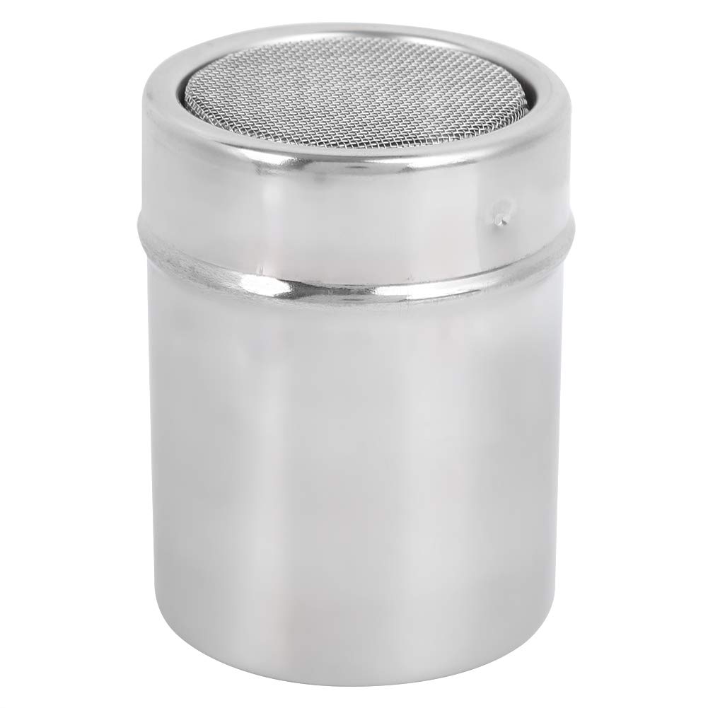 Premium 304 Stainless Steel Powder Dispenser - Coffee, Cocoa, Pepper & Spice Shaker for Kitchen, BBQ & Baking | Durable Seasoning Jar for Home & Commercial Use