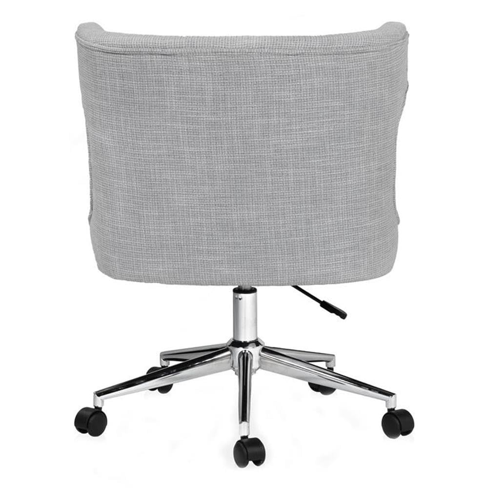 Furniture of America Nillicent Fabric Wingback Office Chair in Light Gray - Ergonomic Executive Desk Chair for Home Office, Study & Workspace