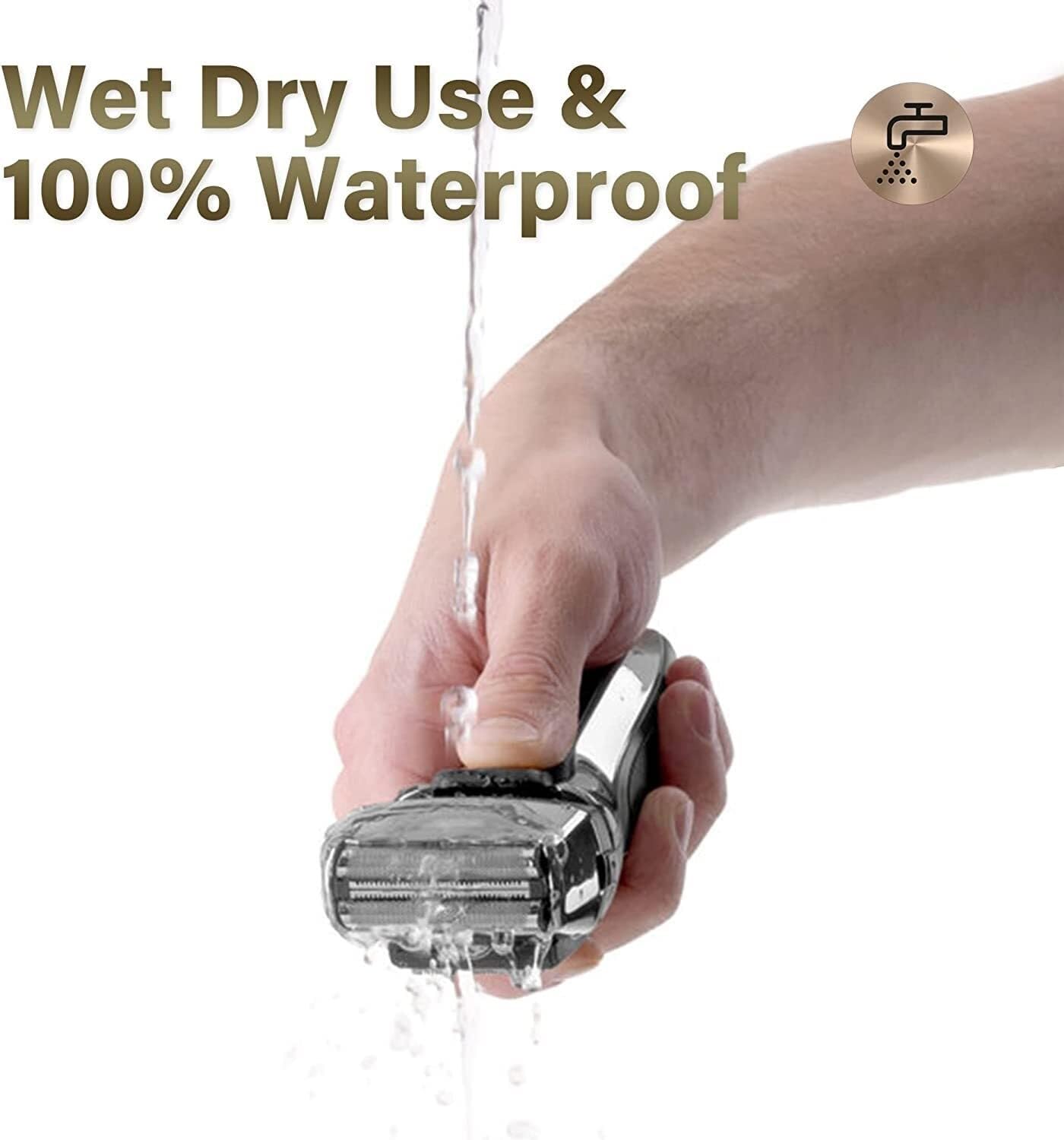 Premium Men's Electric Foil Shaver - Rechargeable Wet/Dry Cordless Razor with Pop-Up Trimmer & Precision Blades - Perfect for Travel, Daily Shaving & Grooming at Home or Office