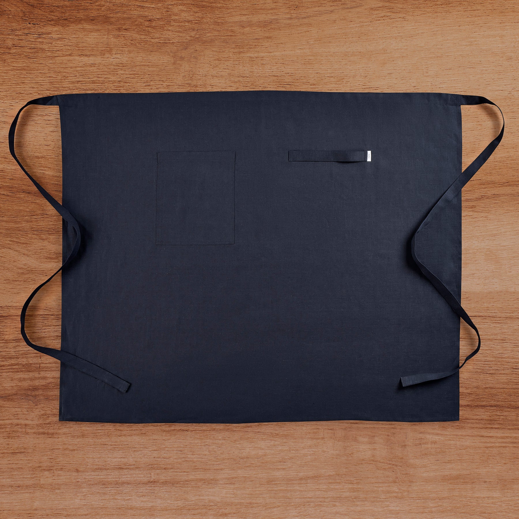 Premium Linen Midi Bistro Apron for Women - Adjustable Waist & Pockets - Perfect for Cooking, Baking, Gardening & Hosting - Elegant Kitchen & Cafe Wear