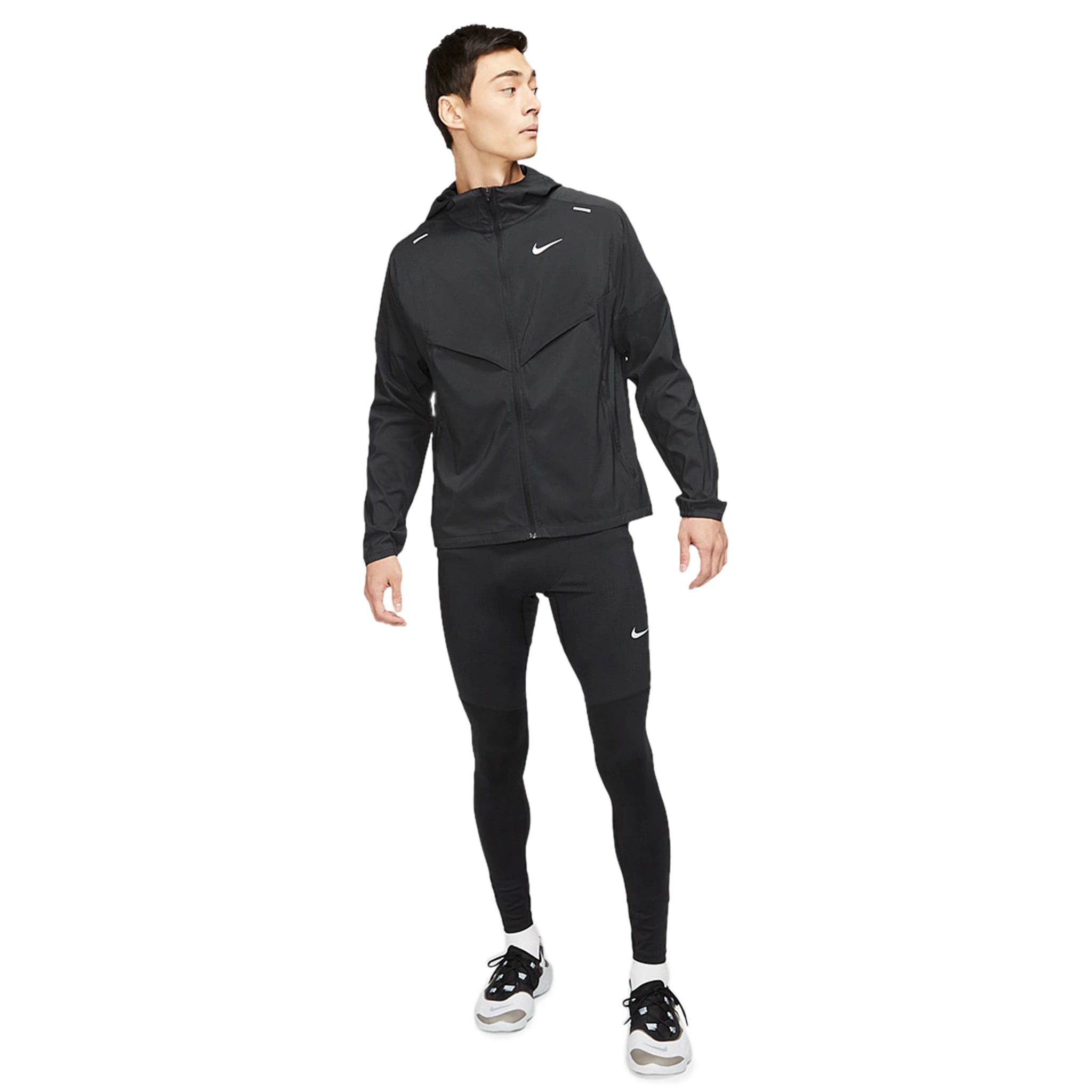 Nike Repel Packable Black Windrunner Jacket - Lightweight Water-Resistant Hooded Windbreaker for Men & Women - Perfect for Hiking, Running & Outdoor Adventures
