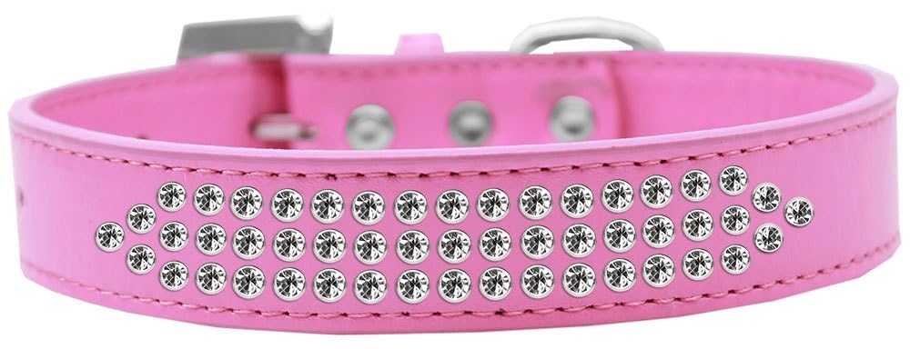 Sparkling 3-Row Clear Crystal Dog Collar - Adjustable 16