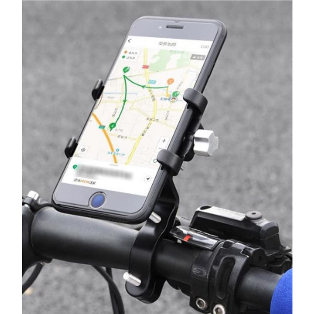 Martian New Aluminum Alloy Bike & Motorcycle Phone Holder - 360° Rotatable Adjustable Smartphone Mount for iPhone Samsung - Secure Handlebar Grip for Cycling, Commuting & Outdoor Adventures