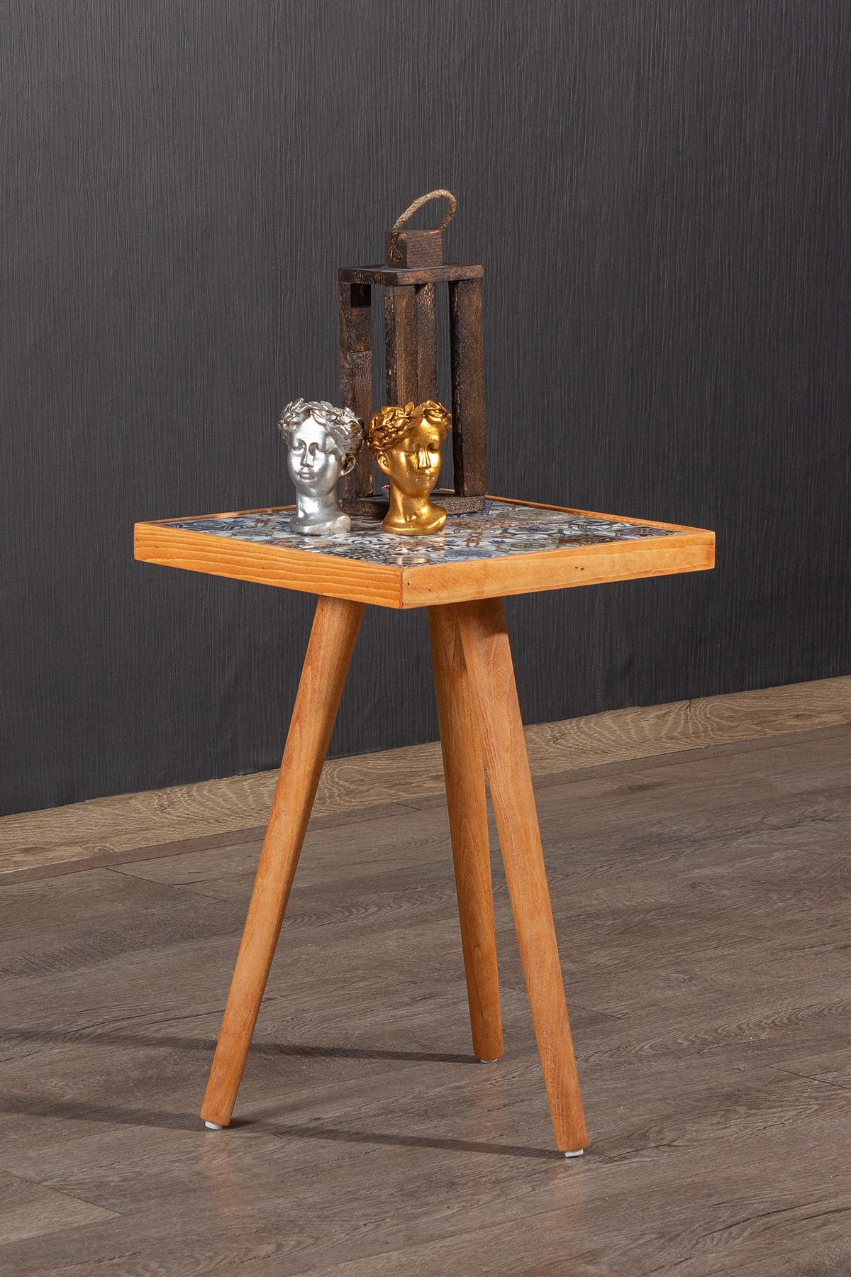 Comfyt Solid Wood Nesting Table Set - Coffee Table, Side Table, End Table, Nightstand & Bedside Table with Mexican Tile Design - Perfect for Living Room, Bedroom & Home Decor Essentials