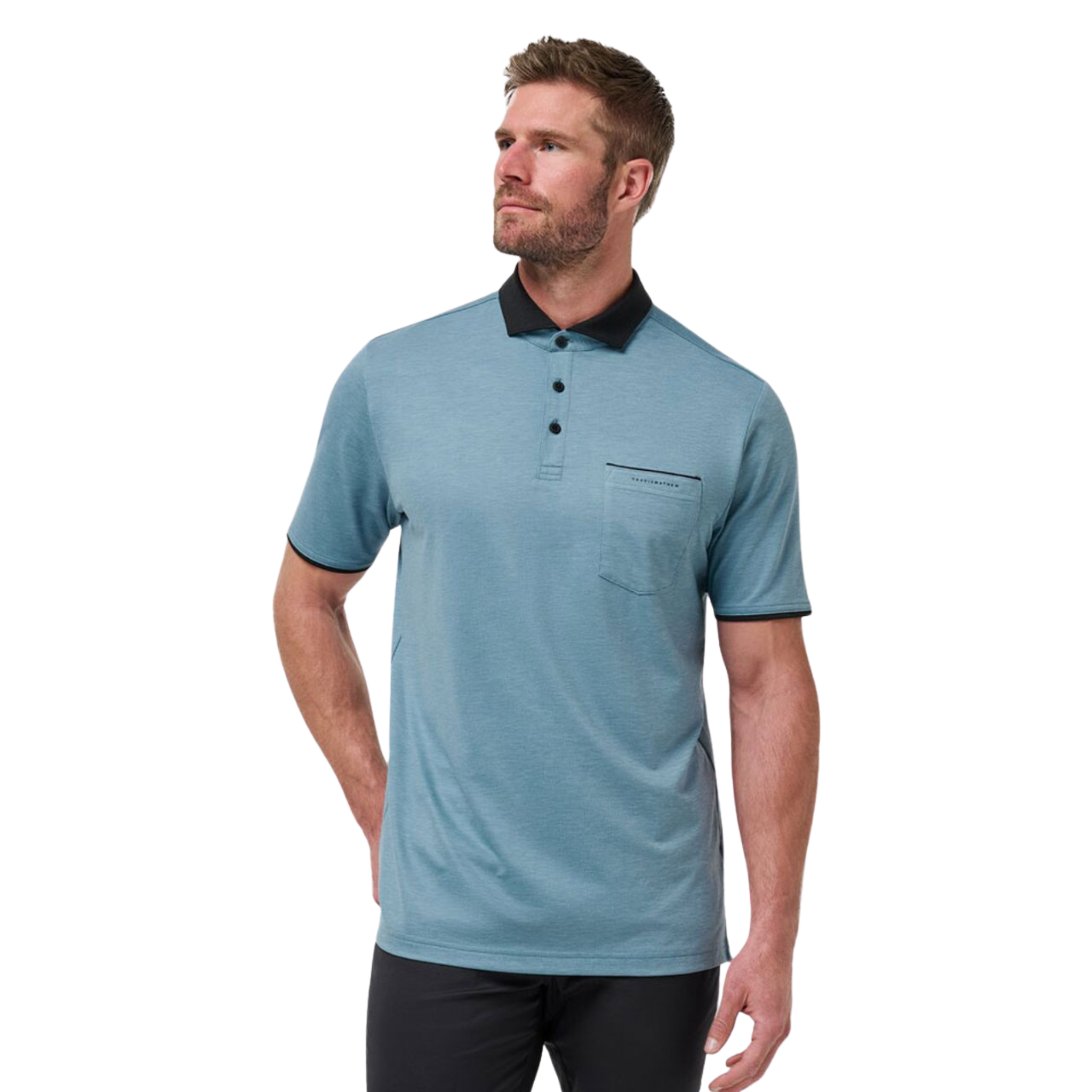 TravisMathew Featherweight Pocket Men's Polo Shirt - Lightweight Performance Golf & Casual Wear for Men | Perfect for Golf, Office & Weekend Outings