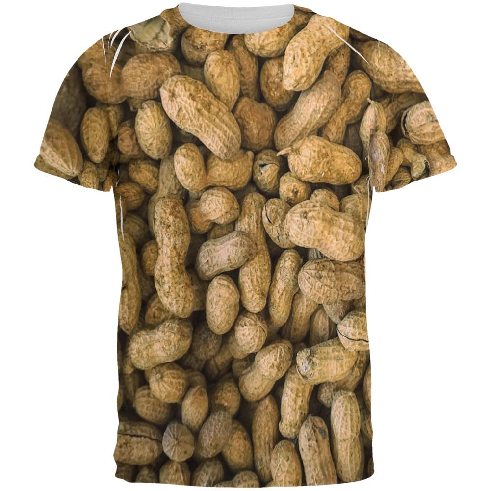 Halloween 'I'm Nuts' Costume Peanuts Print Men's T-Shirt - Funny Halloween Party Outfit & Gift for Peanuts Fans