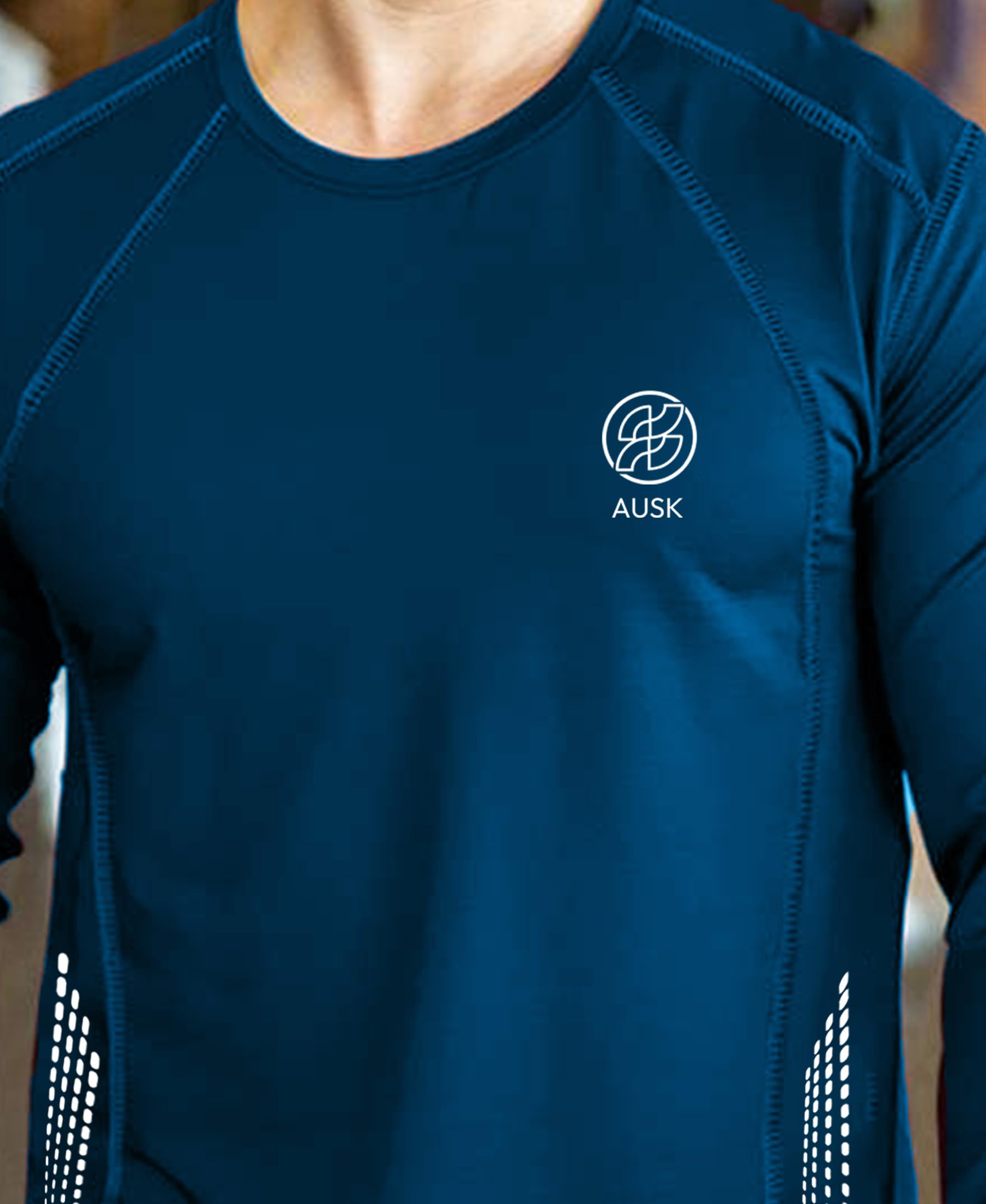 Men's Full Sleeve Sports T-Shirt | Regular Fit Cotton Tee for Gym & Casual Wear | AUSK Brand Athletic Shirts