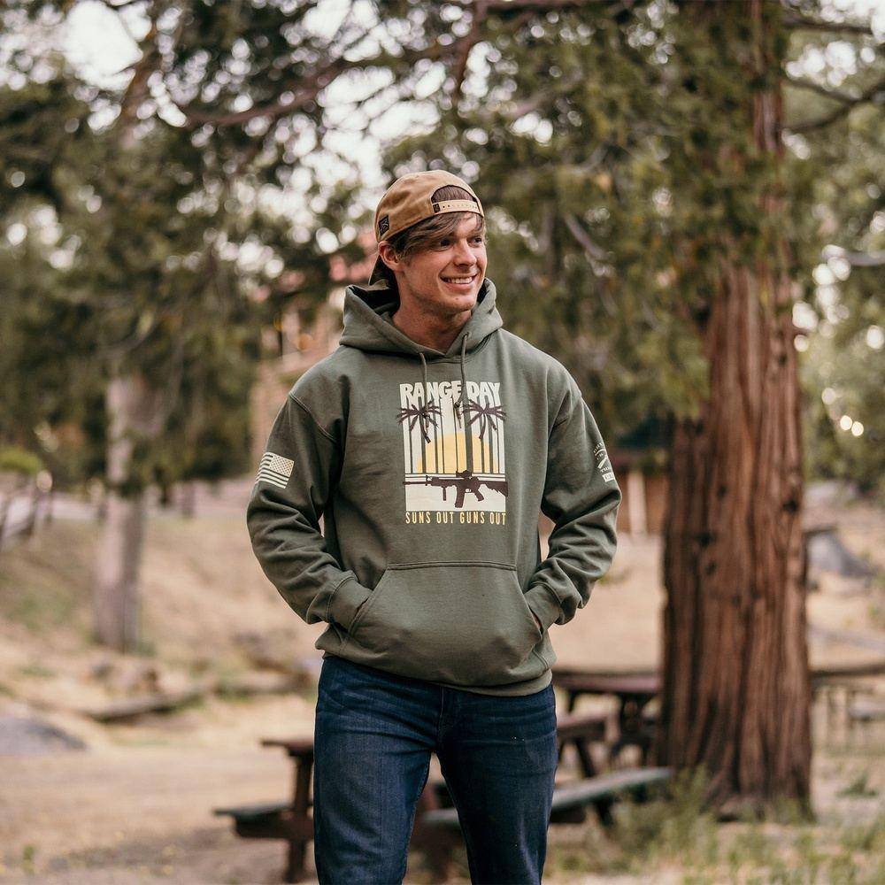 Range Day Club Member Hoodie - Military Green | Comfortable & Durable Pullover for Outdoor Activities, Shooting Range & Casual Wear