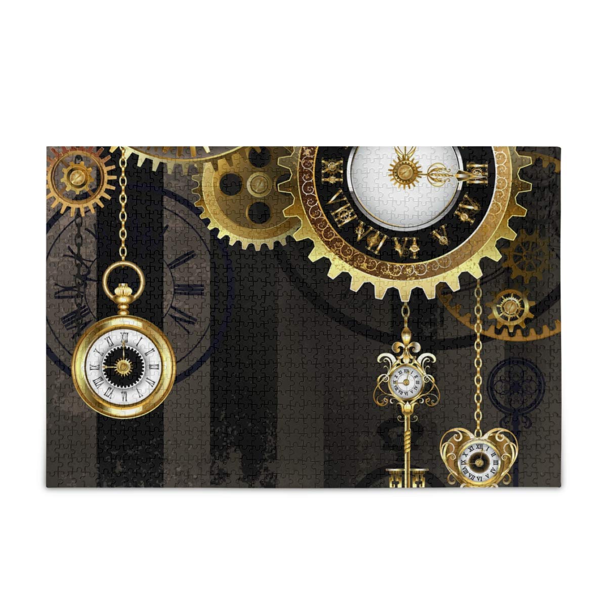 500 Piece Jigsaw Puzzle for Adults & Kids - Vintage Antique Clock Design with Roman Numerals, 15x20 Inch Educational Puzzle Poster | Perfect for Family Game Night, Classroom Activities & Stress Relief