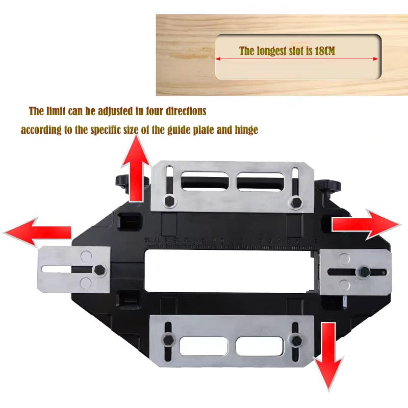 Premium Aluminum Alloy Door Hinge Jig - Professional Woodworking Hole Opener & Slotting Locator for Cabinet & Kitchen Door Installation | Perfect for DIY Home Improvement & Furniture Making Projects