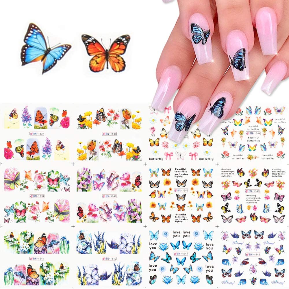 Black & White Nail Polish Set for Women - Long Lasting Glossy Enamel with Quick Dry Formula | Latex-Free Nail Art Paints for Daily Use | Includes 2 Pack Nail Stickers | Perfect for Home Manicures, Salon Looks & Gift Giving