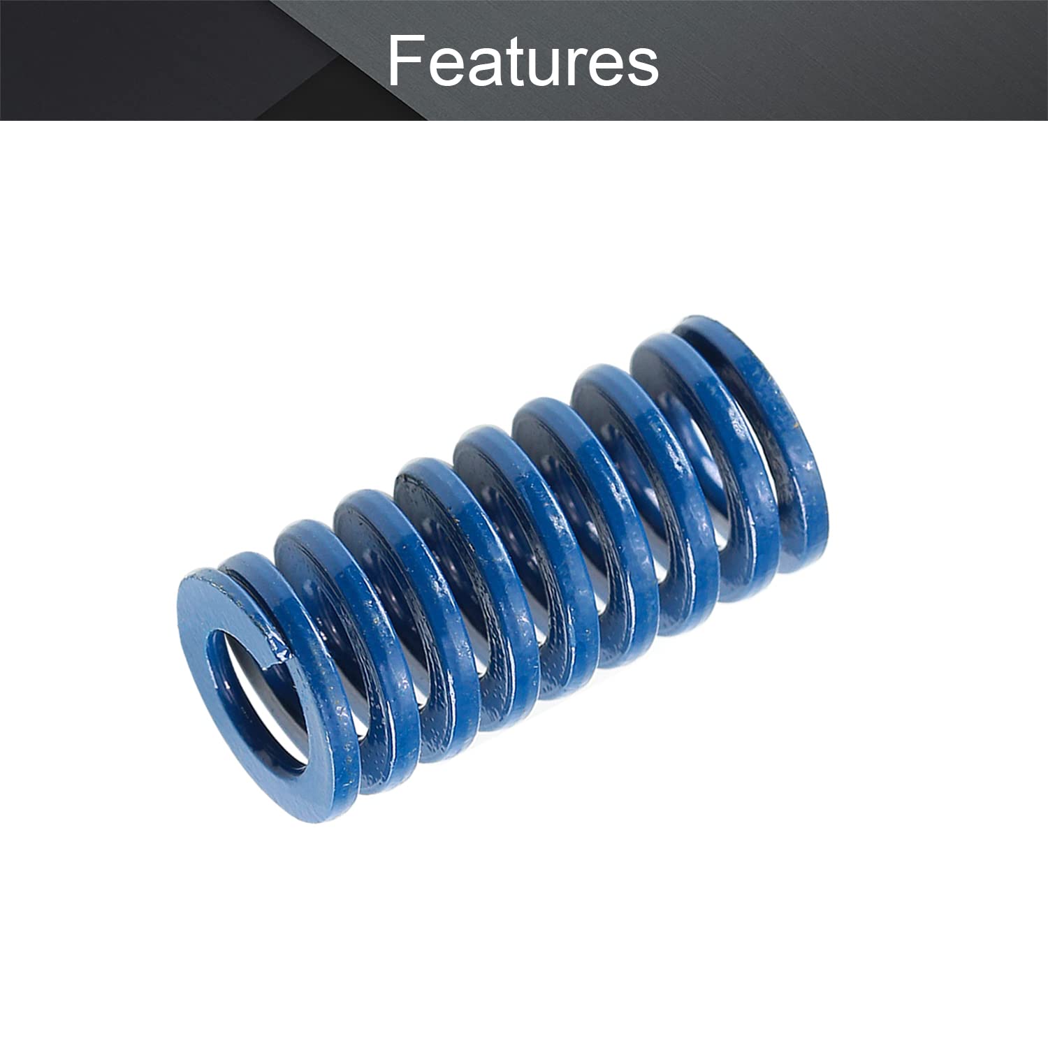 MroMax 3D Printer Die Springs - 12mm OD 25mm Long Compression Springs - High-Quality Spring Steel Spiral Stamping Mould Springs (Blue, 2Pcs) - Perfect for 3D Printer Bed Leveling and Bottom Connection - Ideal for 3D Printing, CNC Machines, and Industrial Stamping Applications