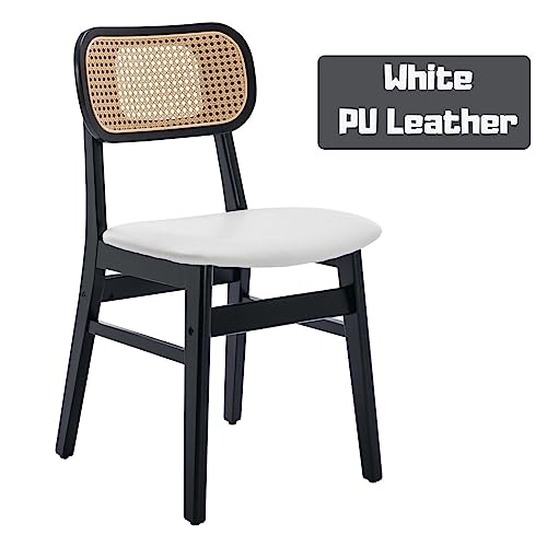 White Pu Leather-black Wood