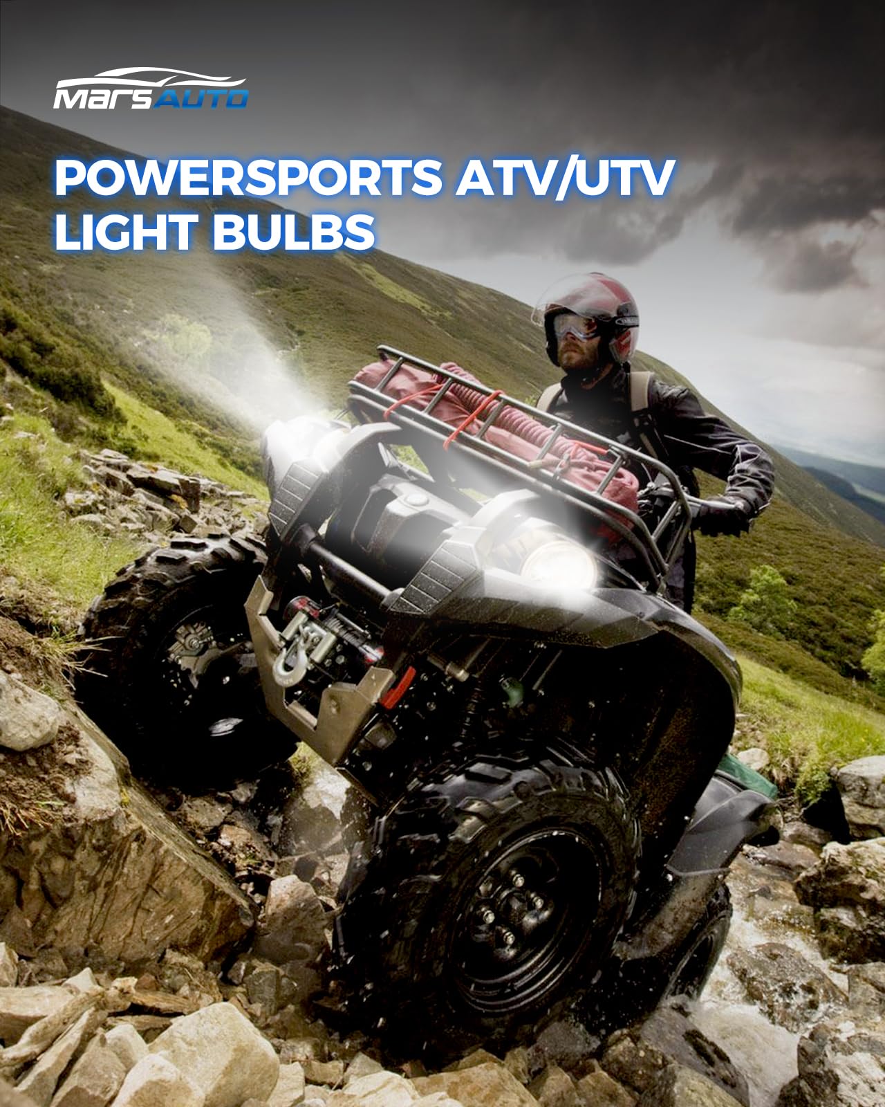 MarsAuto M1S HB3/9005 LED Bulbs - 24000LM Super Bright 9005 Fog Lights, 1:1 OEM Design, 6000K Cool White, IP68 Waterproof, Plug & Play in 3 Minutes (Pack of 2) - Perfect for Trucks, SUVs, and Off-Road Vehicles in Foggy or Night Driving Conditions
