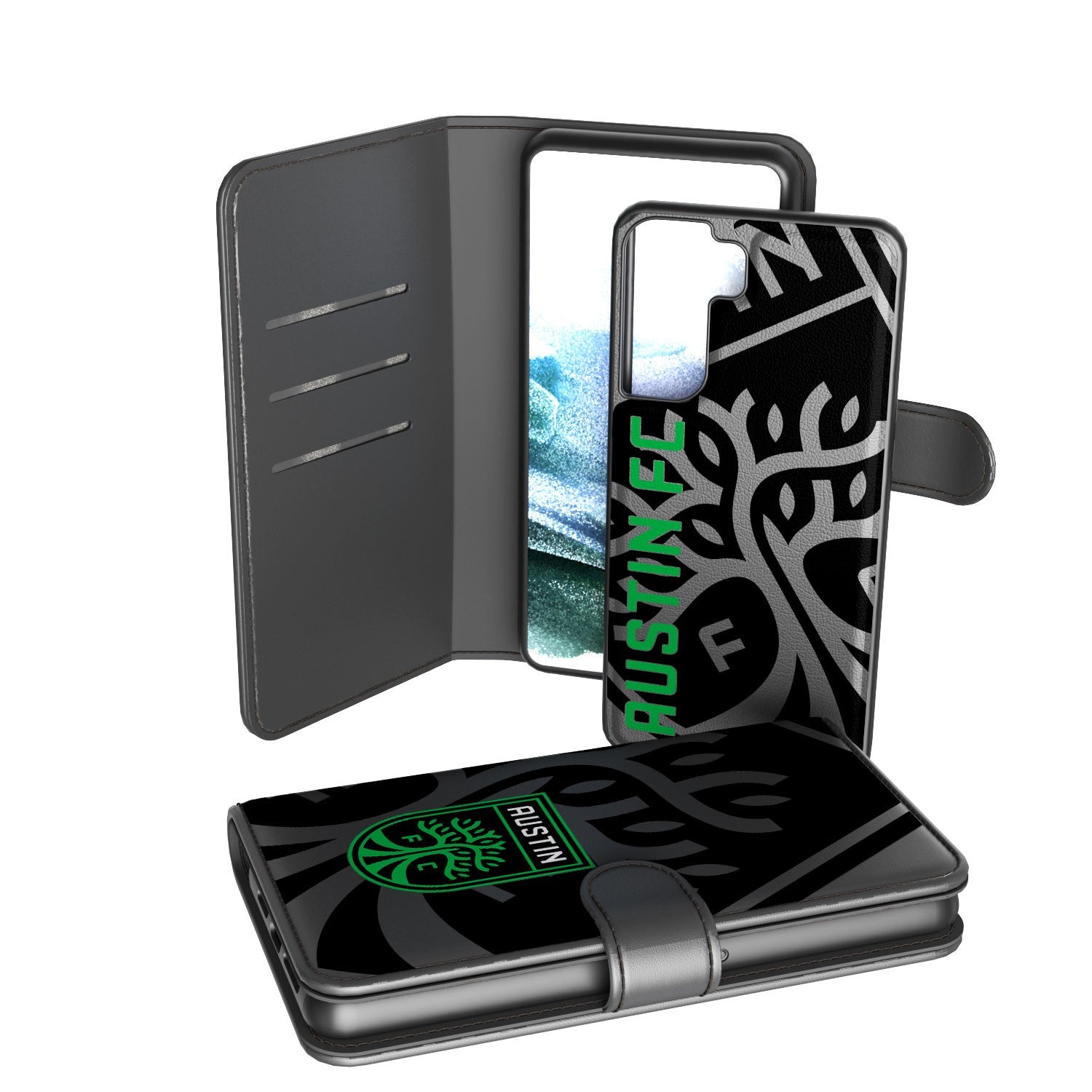 Austin FC Tilt Wallet Case - Slim RFID Blocking Phone Cover with Card Holder - Perfect for Soccer Fans, Game Days & Everyday Use