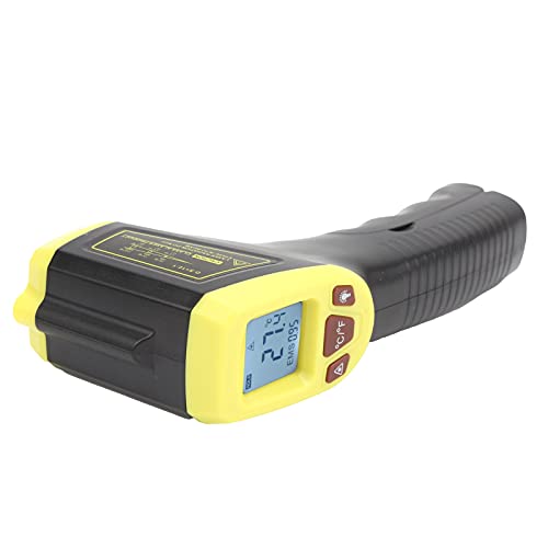 GM320S Handheld Digital Thermometer Gun -58℉ to 1112℉ (-50℃ to 600℃) with LCD Display, Non-Contact Infrared Temperature Measuring Device for Industrial, HVAC, Food Safety & Home Use (Yellow)
