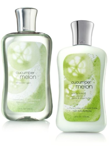 Bath & Body Works Cucumber Melon Shower Gel & Body Lotion Gift Set - Refreshing Moisturizing Skincare Duo for Women & Men, Perfect for Daily Shower, Spa Day & Relaxing Self-Care Routine
