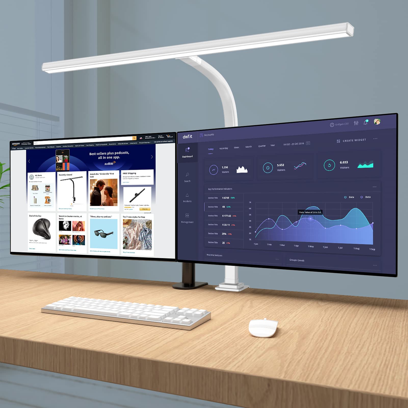 EppieBasic LED Desk Lamp - Adjustable Architect Lamp for Home Office, Study & Reading | Energy Efficient Task Lighting for Work & Relaxation