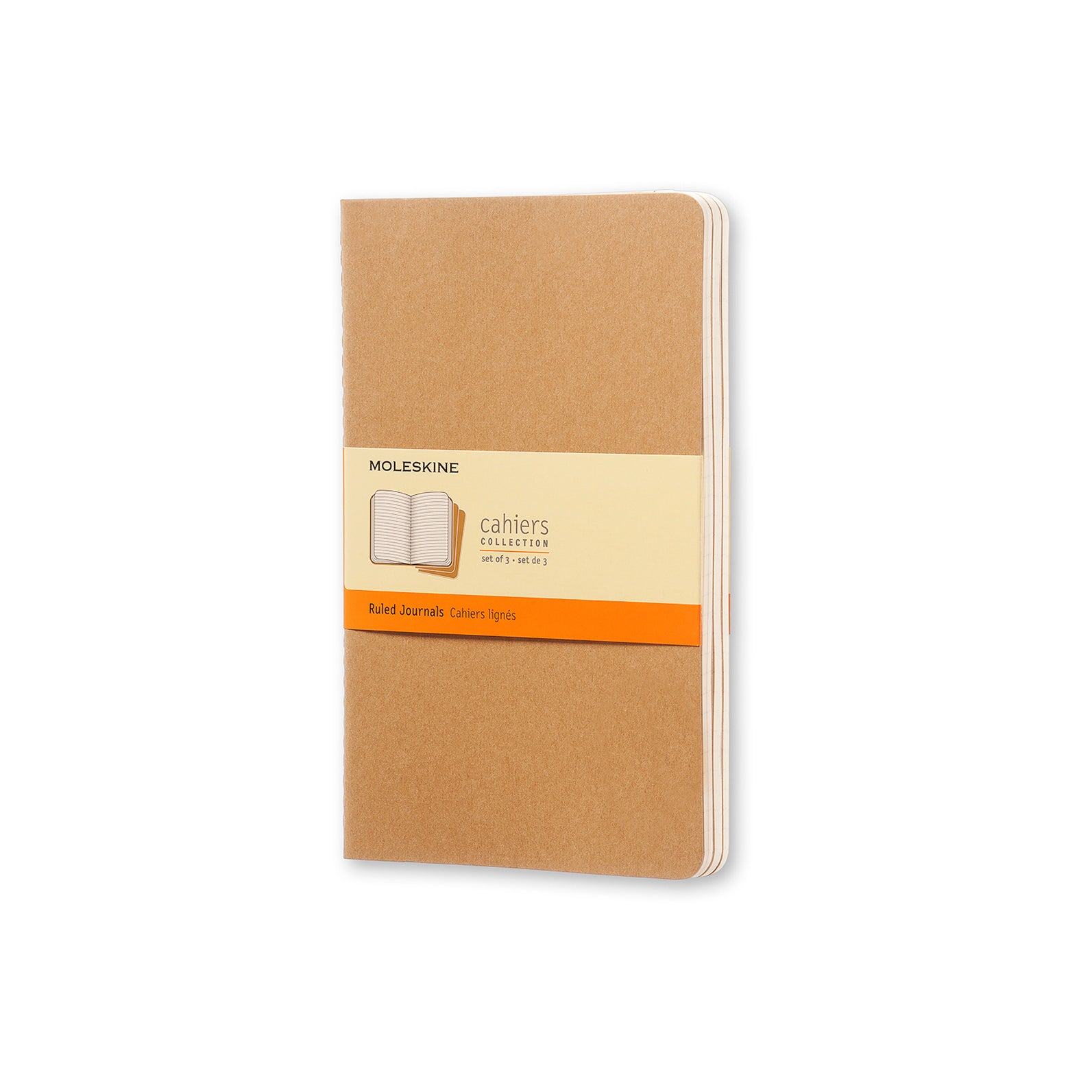 Premium Cahier Large Notebook Set - 3-Pack Lined Journal for Writing, Sketching & Note Taking - Ideal for School, Office & Creative Projects