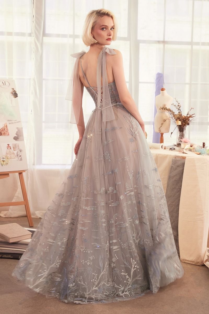 Andrea & Leo Under the Sea Embroidered Gown for Women - Elegant Floral Embroidery Beach Wedding Dress, Perfect for Beach Vacations, Summer Parties and Special Occasions