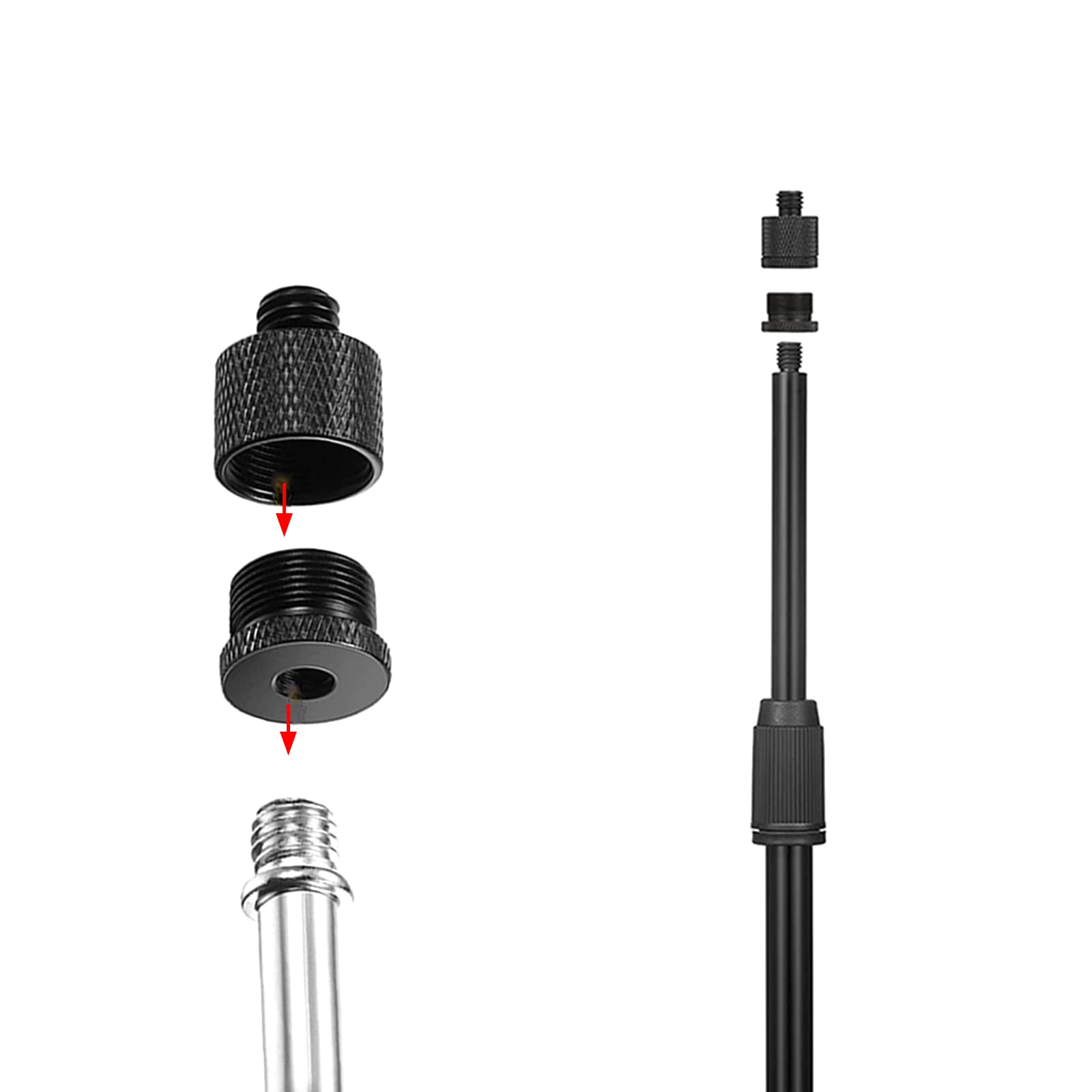 8-Piece Mic Stand Adapter Kit - 4Pcs 5/8