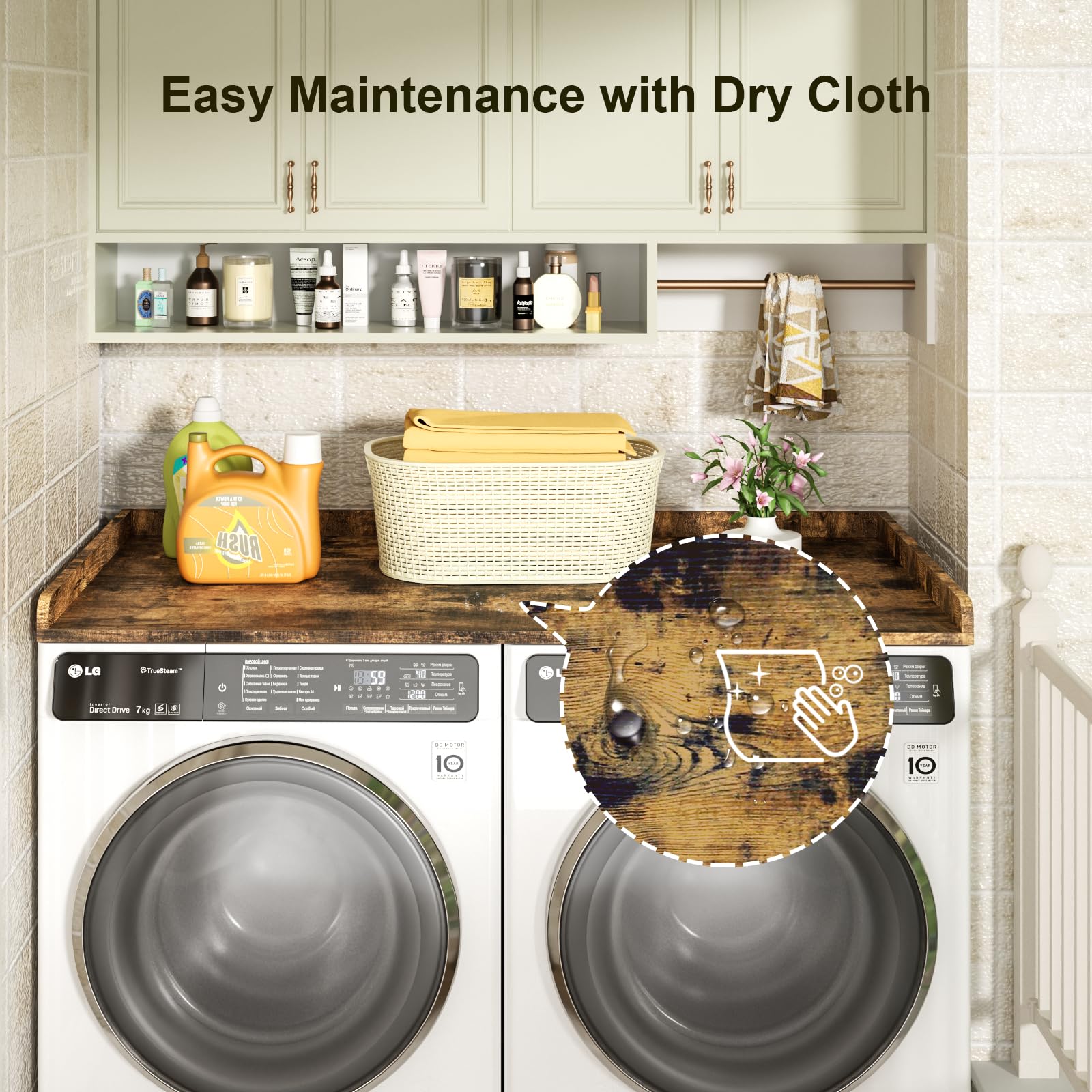 Melamine Laundry Countertop with Matte Surface - 27.5