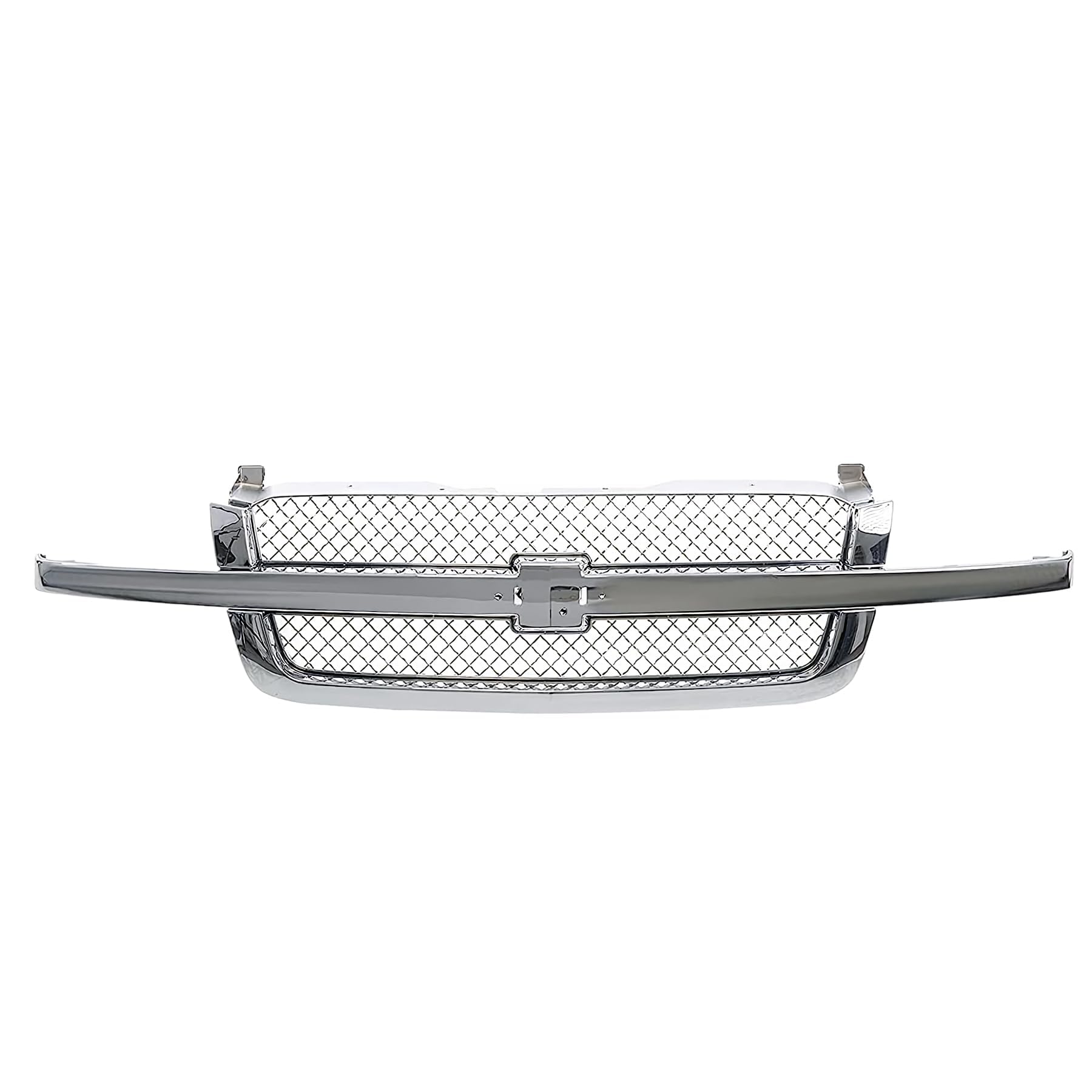 Chrome Front Grille Compatible with 2003-2007 Chevy Silverado 1500/1500HD/2500/2500HD/3500 Classic - GM1200514 | Upgrade Your Truck's Style for Off-Road & Show Car Events