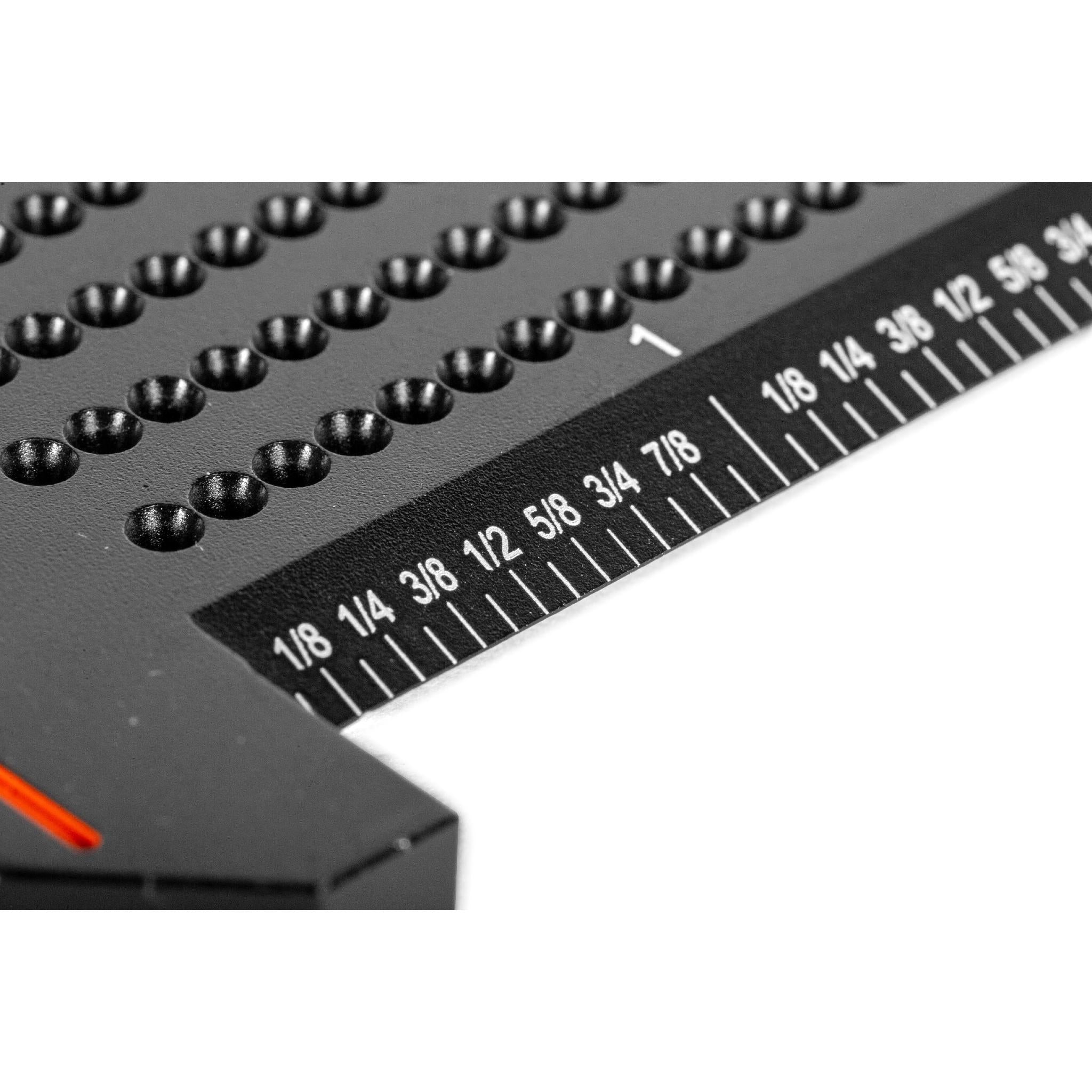WEN ME851R Pocket Marking T Ruler - Compact Measuring Tool for Woodworking, Sewing & DIY Projects | Perfect for Carpenters, Tailors & Craft Enthusiasts