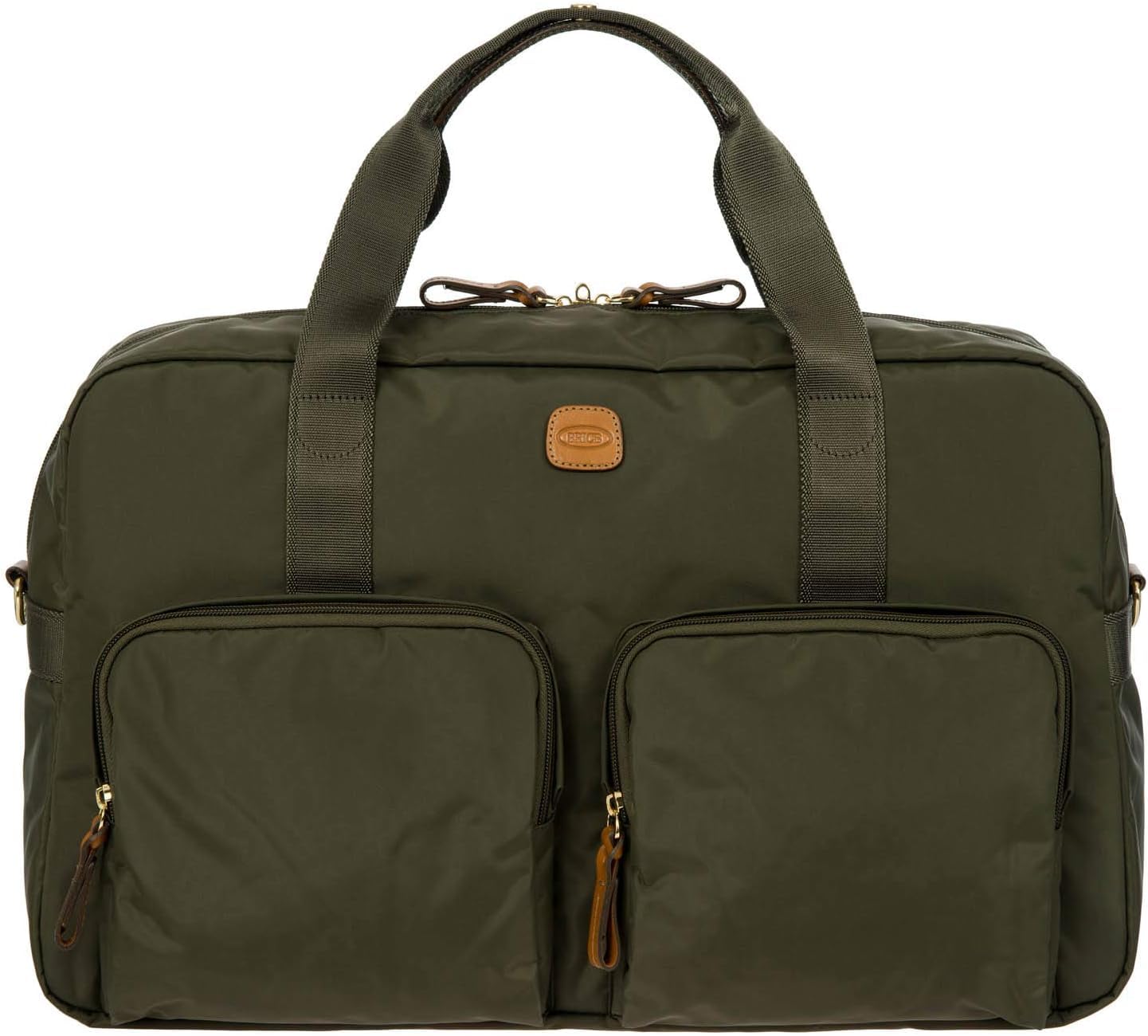 Bric's X-BAG 18-Inch Cargo Duffle Bag - Premium Olive Travel Bag with Luggage Sleeve | Water-Resistant Satin Nylon Carry-On & Weekender | Perfect for Business Trips, Gym & Weekend Getaways