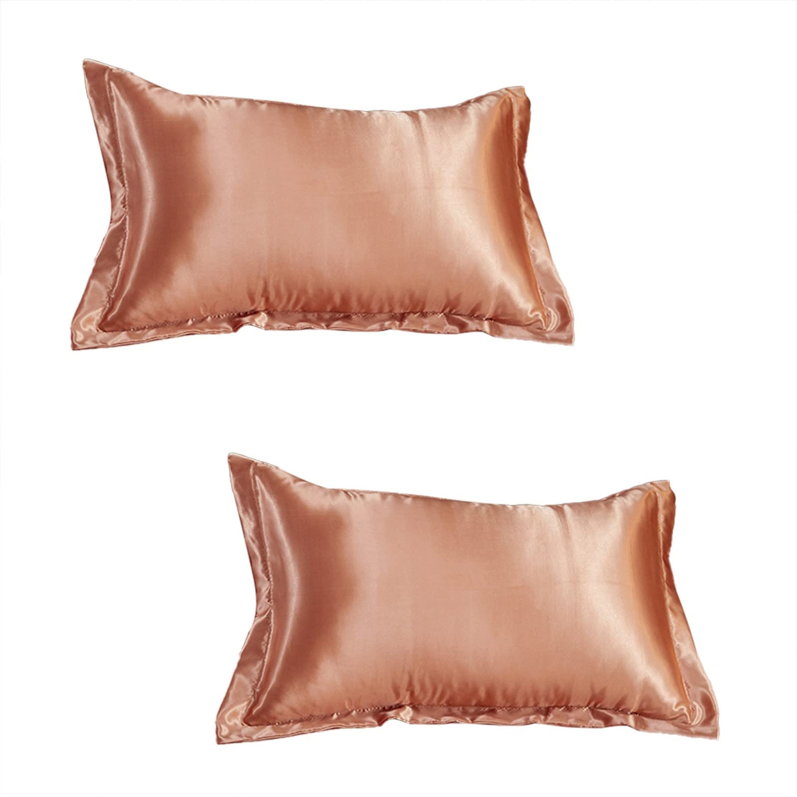 Premium Faux Silk Body Pillow Cover with Hidden Zipper - Solid Color Envelope Style Pillowcase 20x20 Inches (Pink) - Soft Christmas Decorative Bedding for Home, Dorm, Sofa & Gift Giving