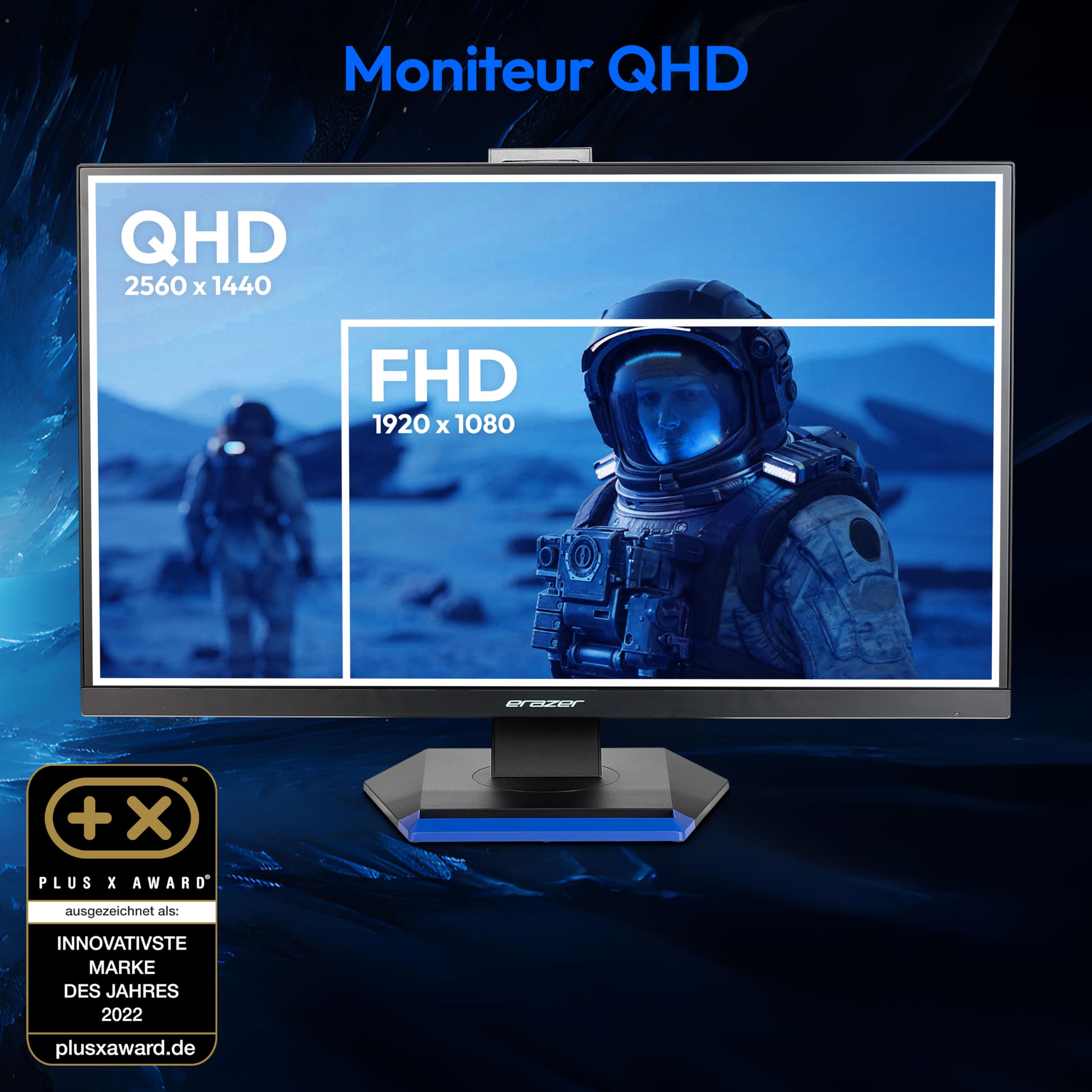 ERAZER Spectator X40 27-inch QHD Gaming Monitor - 180Hz, 1440p, 1ms, HDR10, Adaptive Sync (HDMI, DisplayPort) - Perfect for Competitive Gaming & Professional Workstations