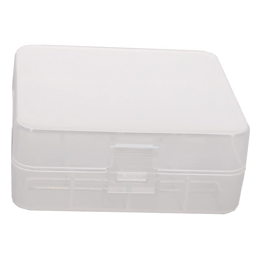 Heyiarbeit Clear 2-Pack 26650 Battery Storage Case Holder Box - Durable & Protective Organizer for Vape Mods, Flashlights, and Electronic Devices