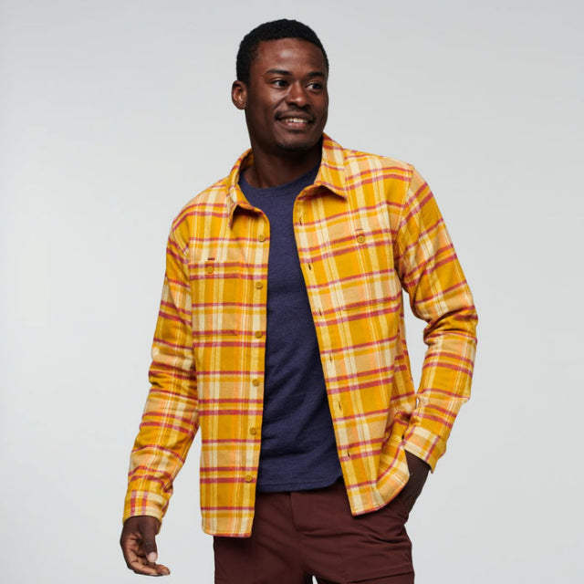 Premium Men's Mero Organic Cotton Flannel Shirt - Soft Plaid Button Down for Casual Wear & Outdoor Activities