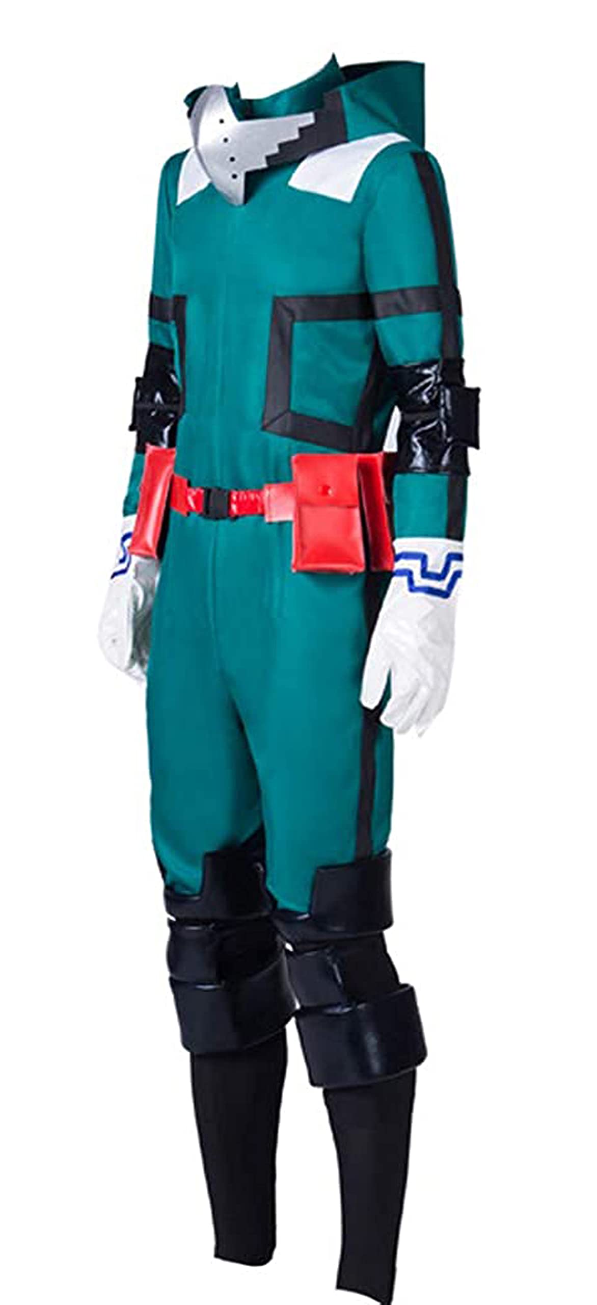 My Hero Academia Deku Green Jumpsuit Cosplay Costume - US Size Full Set for Halloween, Anime Conventions & Comic Con Events