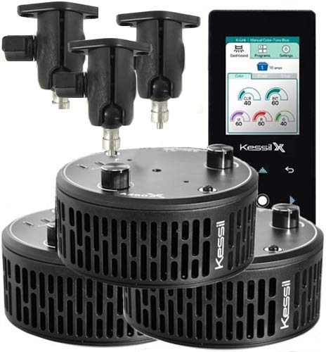 Kessil A360X Tuna Blue LED Aquarium Light with Controller & 3 Mounts - Perfect for Coral Reef Tanks, Saltwater Fish Tanks, and Aquatic Plant Growth