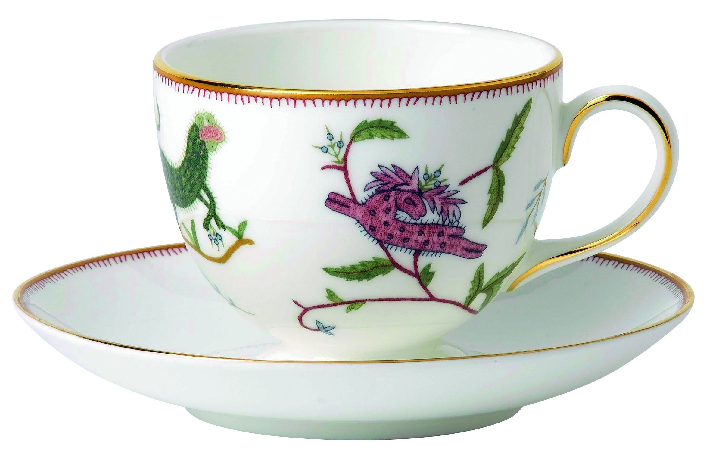 Wedgwood Mythical Creatures Teacup and Saucer Set - Elegant English Tea Cup with Dragon Design, Perfect for Afternoon Tea, Gift Giving & Home Decor