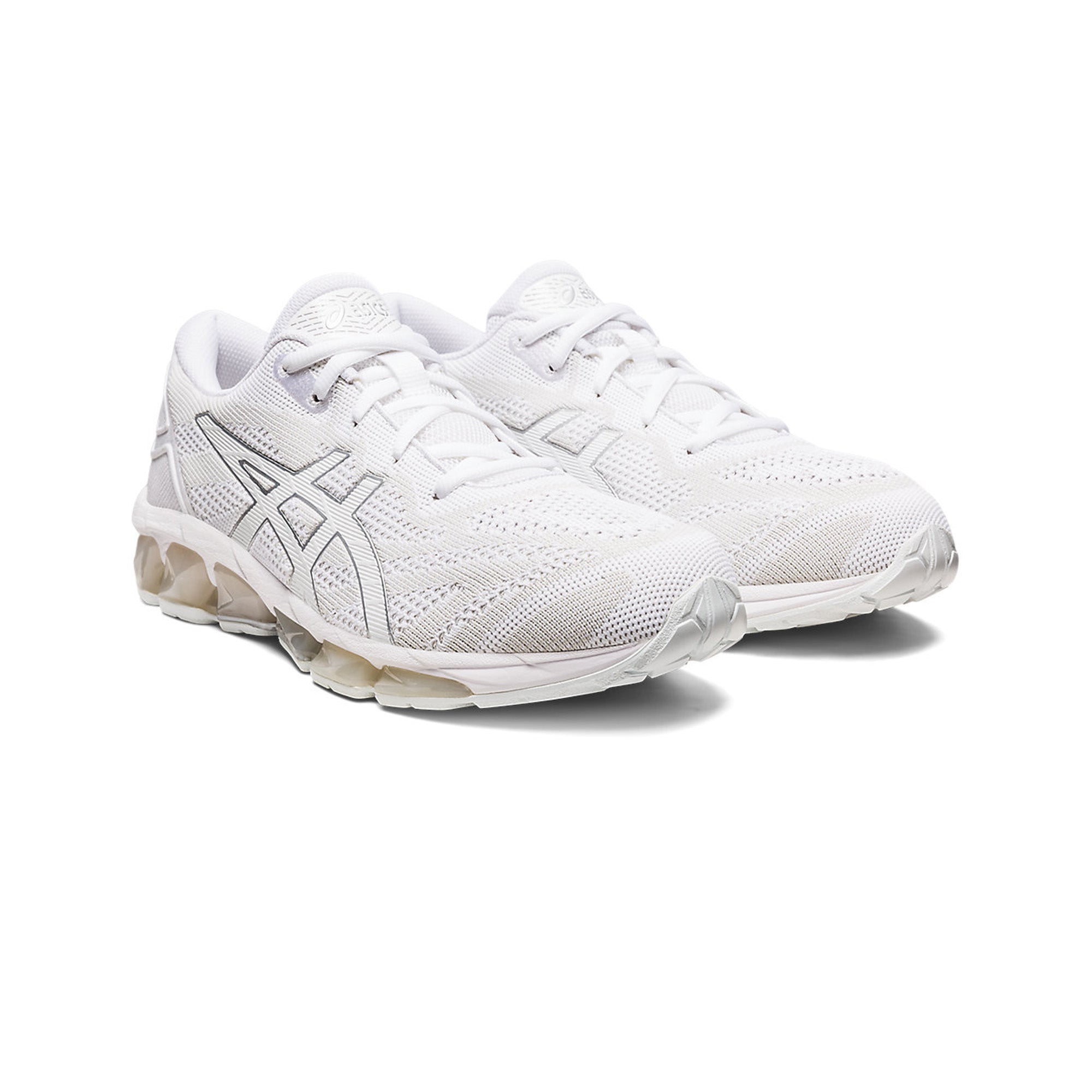 ASICS Gel Quantum 360 VII Knit Running Shoes - White/Pure Silver - Cushioned Support for Men & Women - Perfect for Road Running, Gym Workouts & Daily Wear