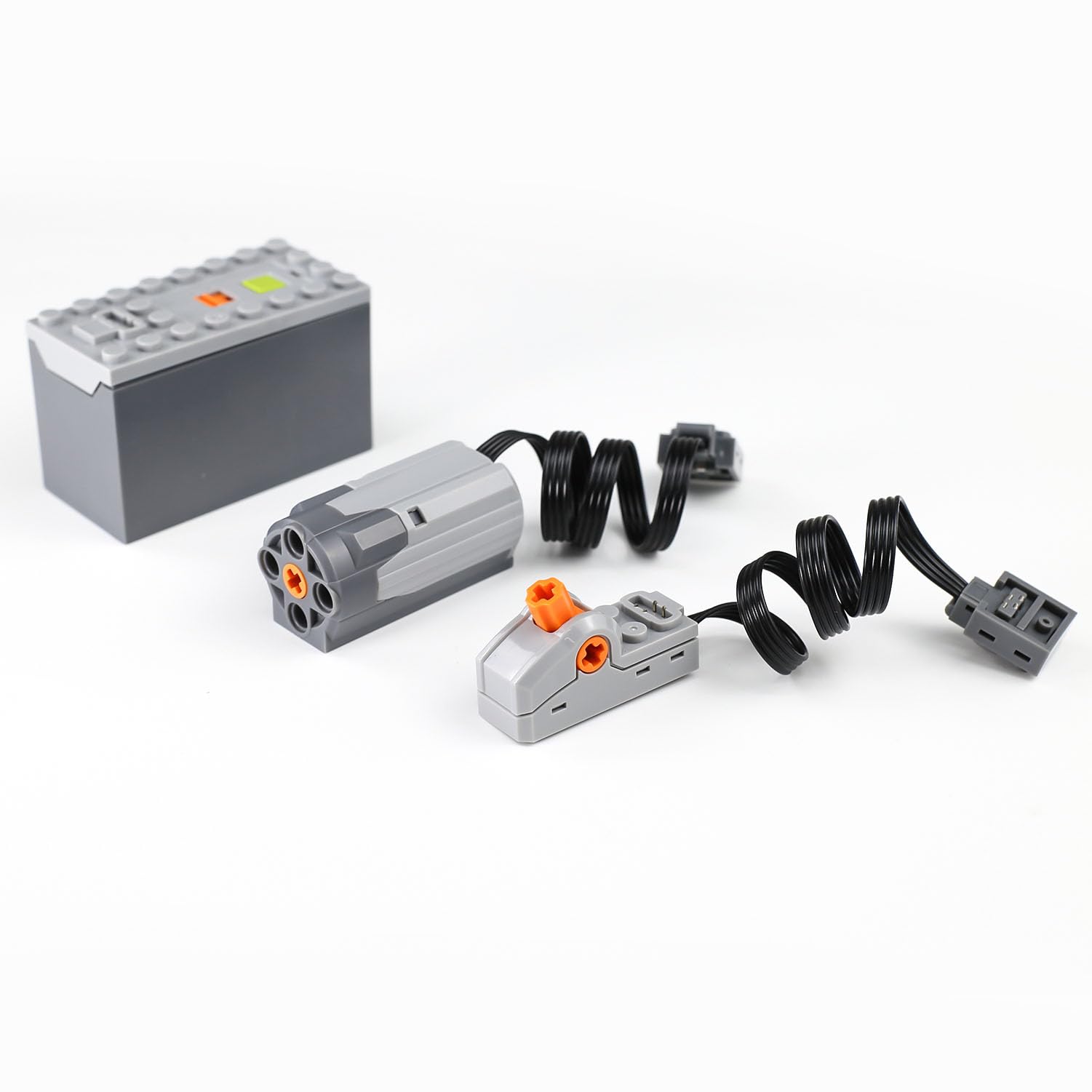 BloxBrix 3-in-1 Motorized Building Kit with M Motor, AAA Battery Box & Control Switch - Compatible with Lego Technic Parts | STEM Toys for Kids, DIY Engineering Projects & Creative Play