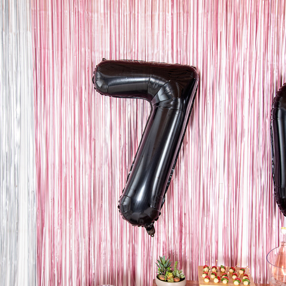 Balloonify Black Mylar Number 7 Balloon - 40 Inch Large Foil Balloon for Birthday Party Decorations (1 Count Box) - Perfect for Birthday Parties, Anniversaries & Special Events