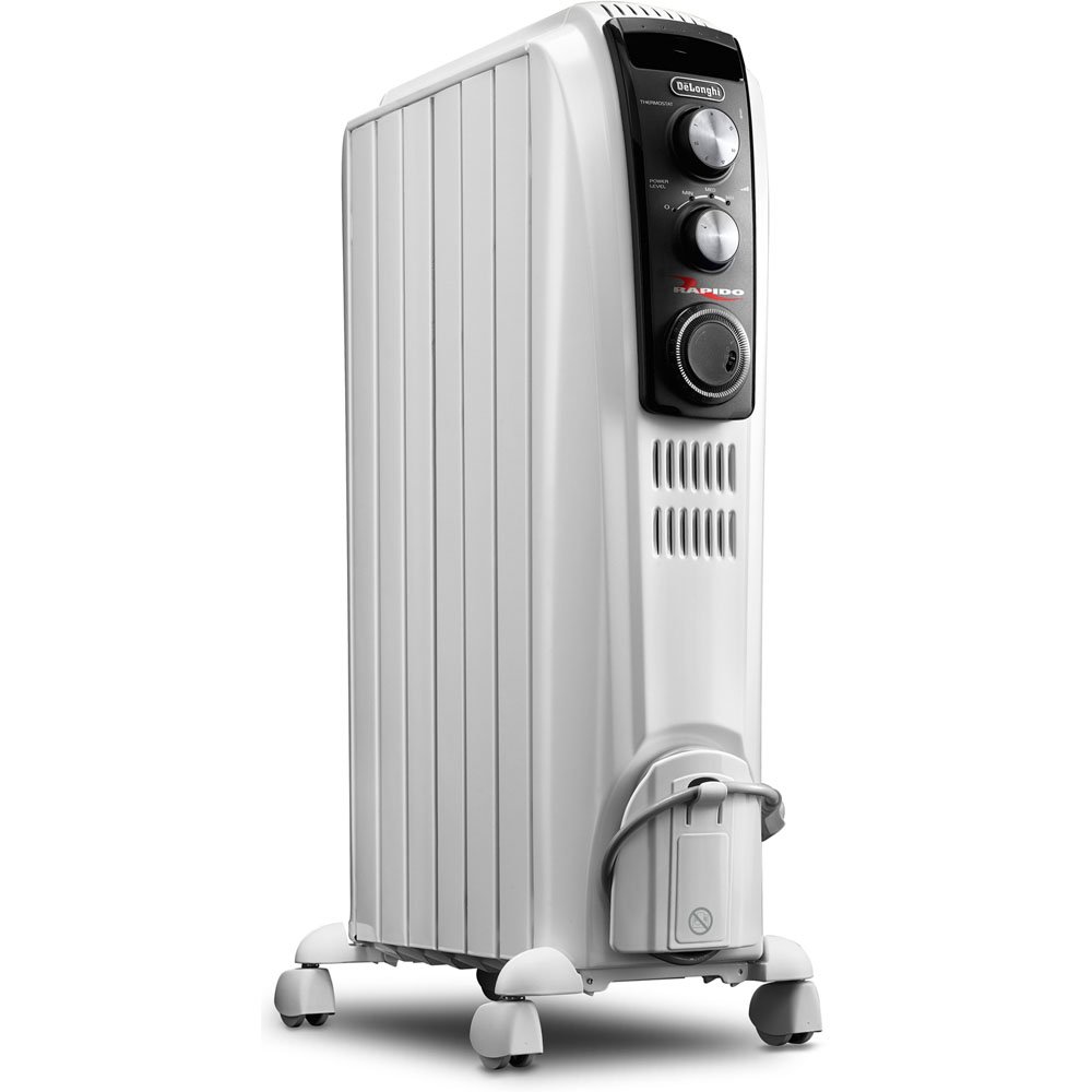 De'Longhi TRD40615T 1500W Oil Filled Radiator Heater - Portable Electric Space Heater with Programmable Timer & Safety Features for Bedroom, Office, Living Room | Indoor Room Heater for Winter Home Heating