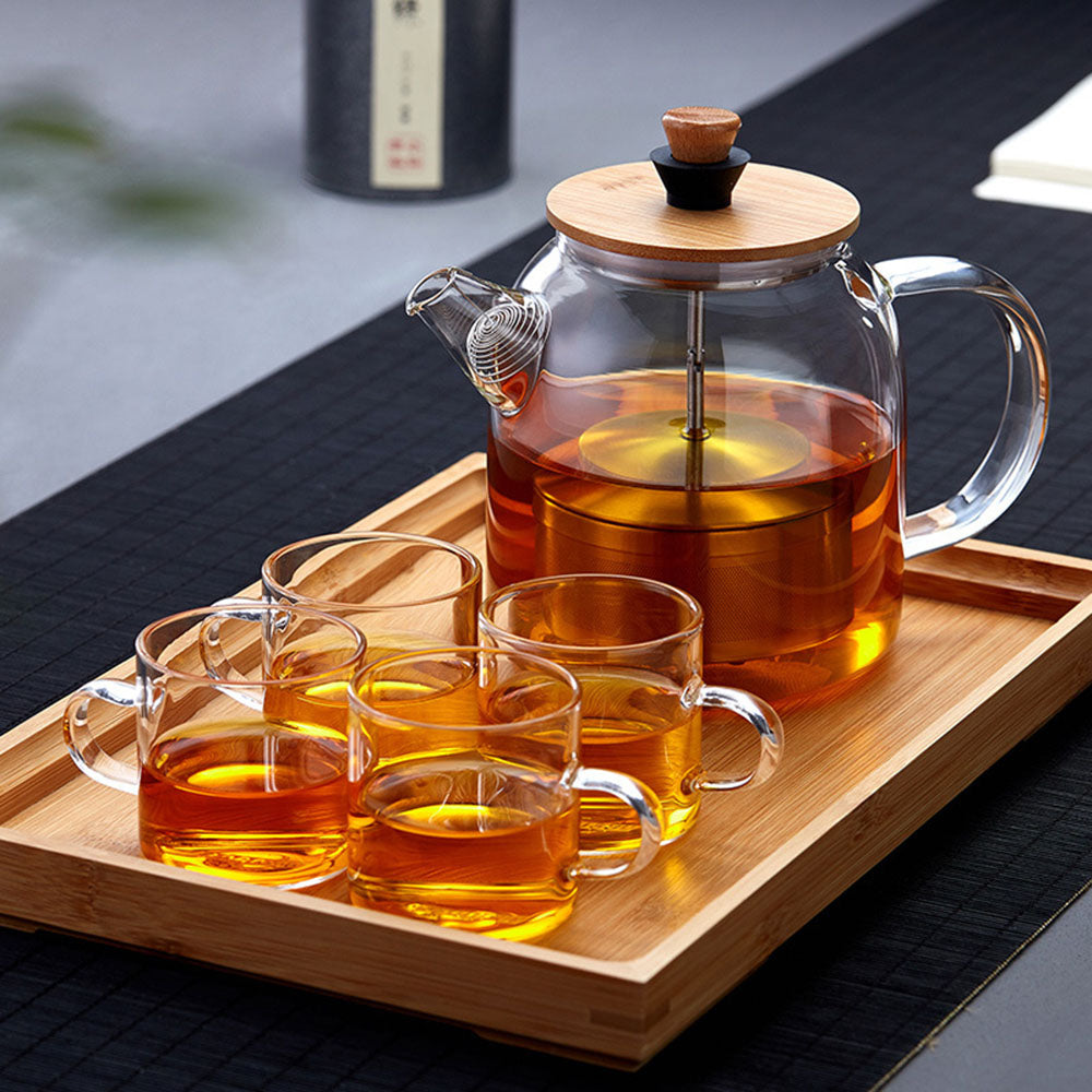 Premium Glass Teapot with Removable Stainless Steel Infuser - Perfect for Loose Leaf Tea, Herbal Tea & Iced Tea Brewing - Ideal for Home, Office & Gift Giving