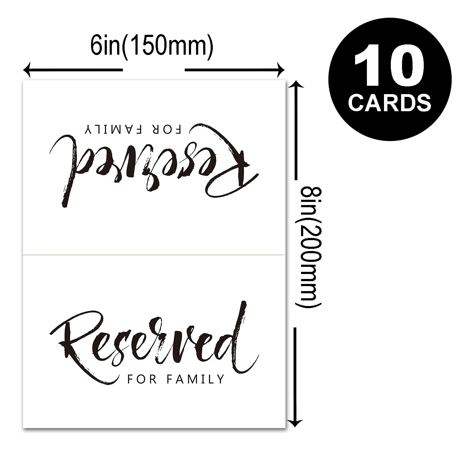 10 Pack Reserved Table Signs for Weddings, Parties & Events - 4x6 Inch Elegant Reserved Chair Signs for Wedding Receptions, Restaurants & Celebrations - Perfect for Seating Arrangements & VIP Tables