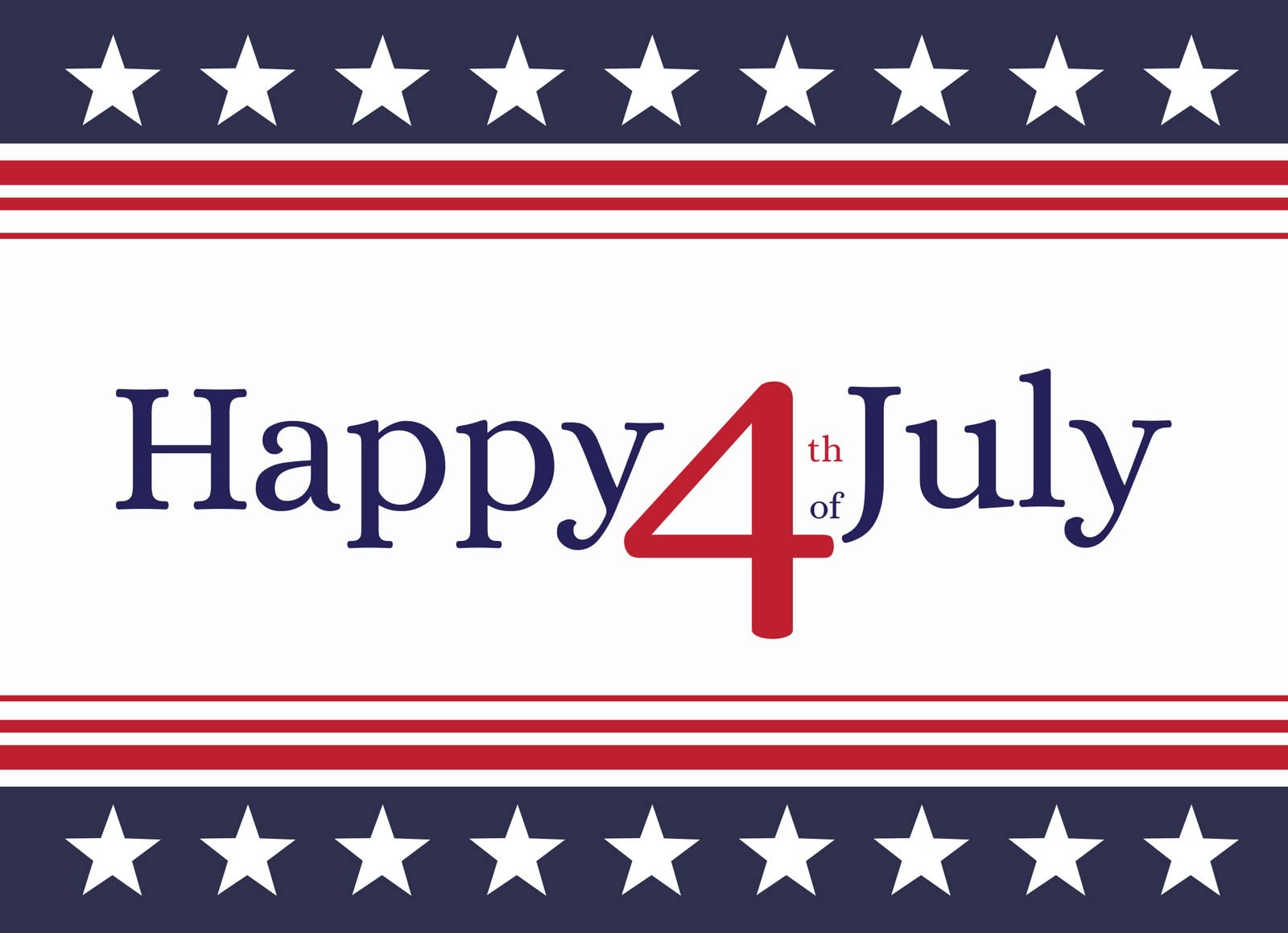 CEO Patriotic Greeting Cards - 25 Pack 5x7 Inch July 4th Independence Day Cards with 26 Red Envelopes (Stars & Stripes Design JF1804) - Perfect for Business Gifts, Office Celebrations & American Flag Themed Events