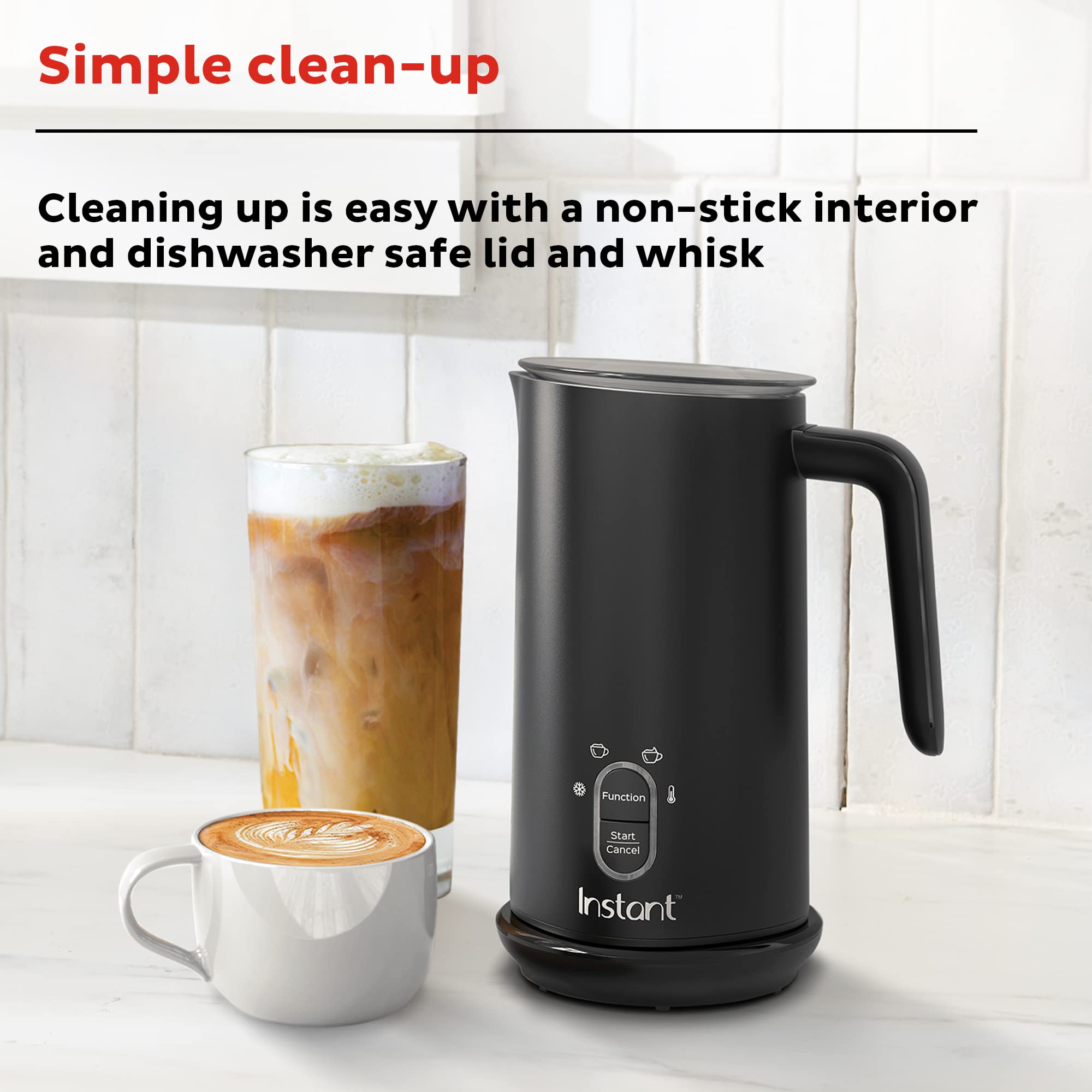 Instant Pot 10oz/295ml Electric Milk Frother for Hot & Cold Foam - Perfect for Lattes, Cappuccinos & Hot Chocolate (Model 140 6001 01) - Ideal for Coffee Shops, Home Baristas & Office Use