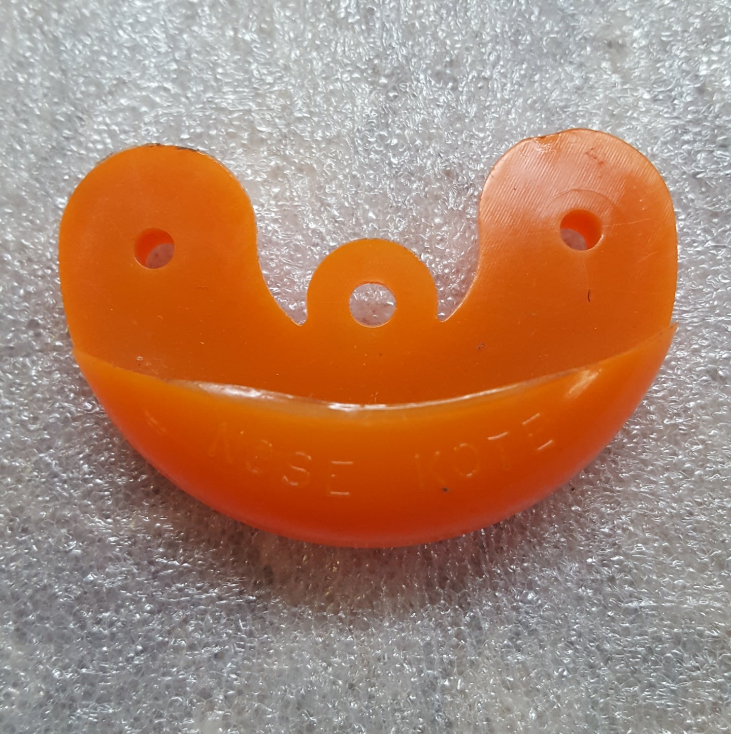 NOS 1970s Vintage Urethane Nose Guard - Made in USA - Orange - Perfect for Classic Car Restoration & Automotive Enthusiasts