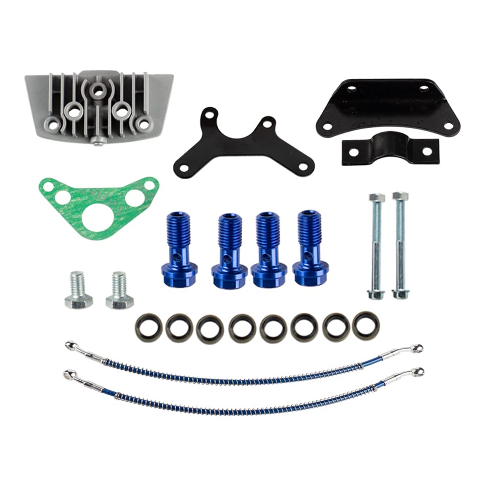 Universal Motorcycle Engine Oil Cooler Kit - Compatible with 125cc 140cc Dirt Bikes, Monkey Bikes, DAX, Pocket Bikes & ATVs - High Performance Oil Radiator Cooling System for Off-Road, Trail Riding & Urban Commuting