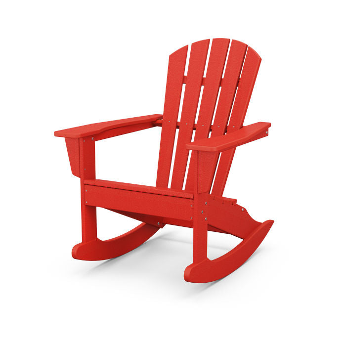 POLYWOOD Palm Coast Adirondack Rocking Chair - All-Weather Outdoor Rocking Chair for Patio, Garden & Poolside Relaxation