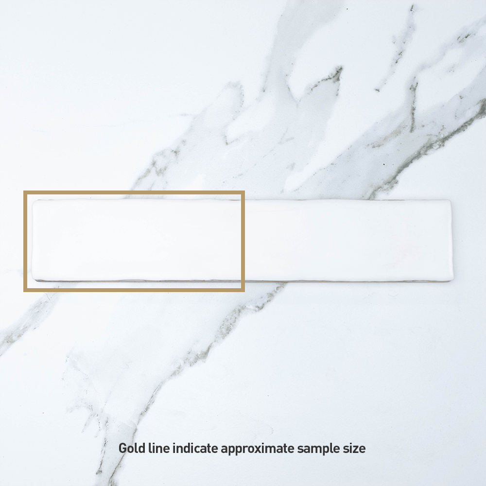 Premium Manhattan White 250x50 Matte Subway Tile - Classic Ceramic Wall & Backsplash Tile for Kitchen, Bathroom, and Shower Renovation