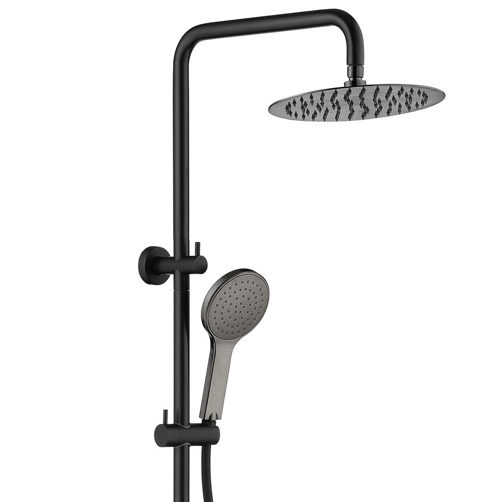 Fienza Kaya Twin Shower Head Set - Matte Black Finish for Modern Bathroom & Spa Experience